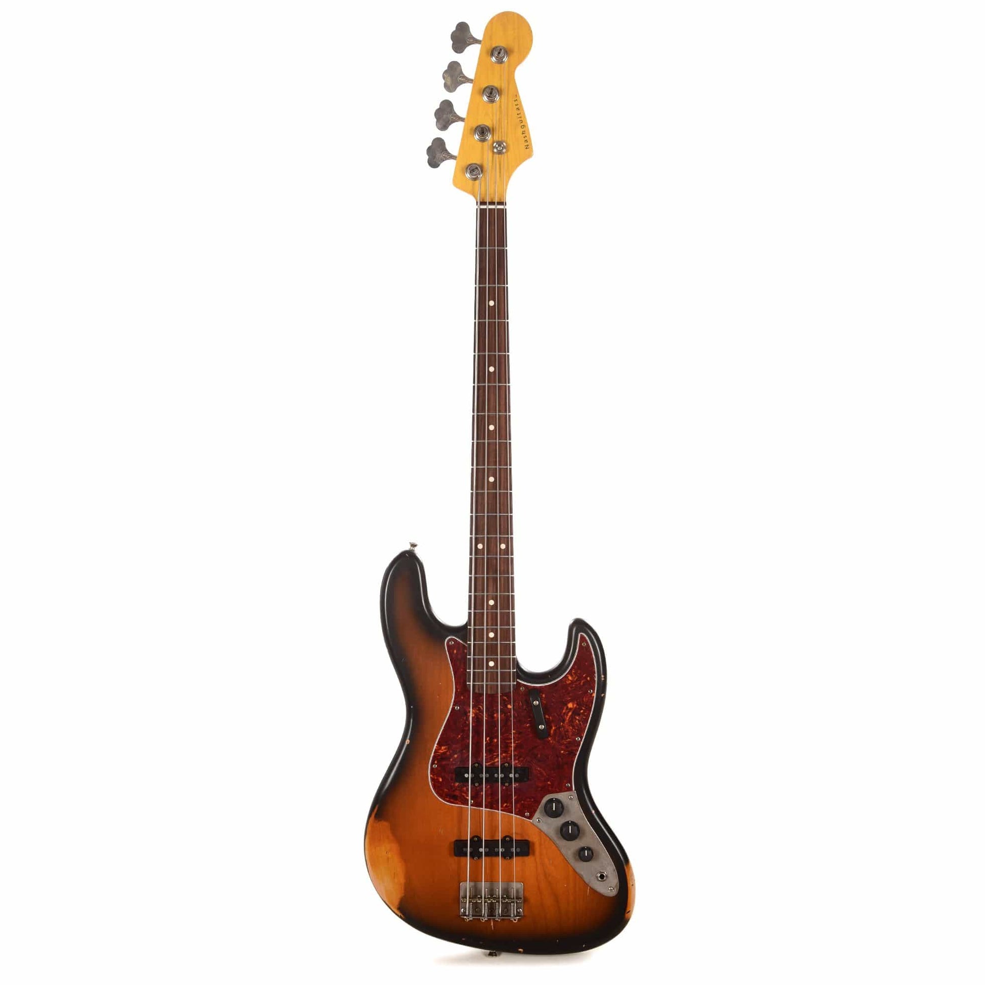 Nash JB-63 2-Tone Sunburst Medium Relic w/4-Ply Tortoise Pickguard & Lollar Pickups Bass Guitars / 4-String
