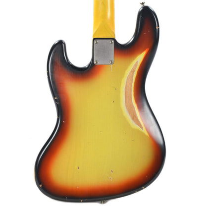 Nash JB-63 3-Tone Sunburst Medium Aging w/Tortoise Pickguard & Lollar Pickups Bass Guitars / 4-String