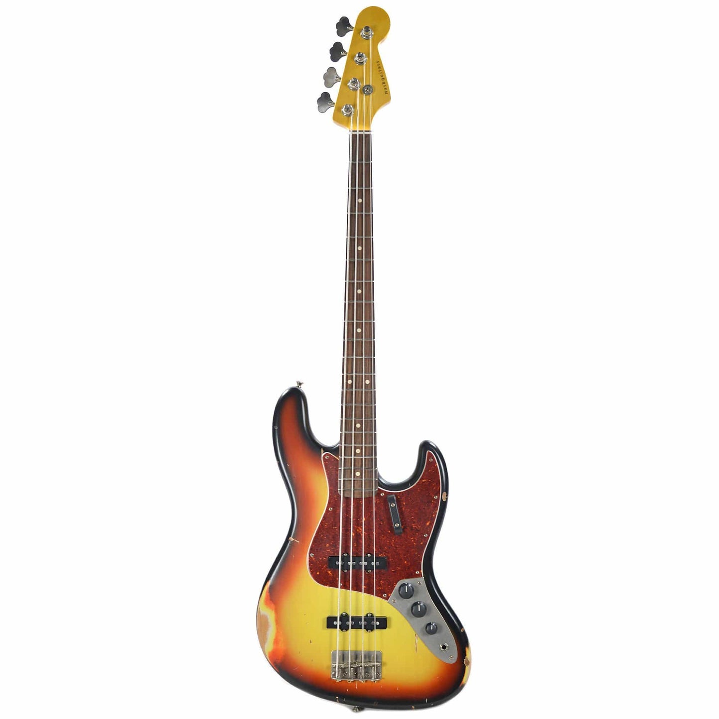 Nash JB-63 3-Tone Sunburst Medium Aging w/Tortoise Pickguard & Lollar Pickups Bass Guitars / 4-String