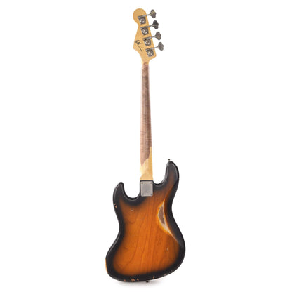Nash JB-63 Ash 2-Tone Sunburst Medium Relic w/4-Ply Tortoise Pickguard & Lollar Pickups Bass Guitars / 4-String