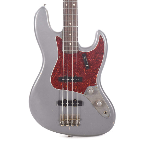 Nash JB-63 Charcoal Frost Metallic Light Relic w/4-Ply Tortoise Pickguard, Matching Headstock, Stack Knob, & Aguilar Pickups Bass Guitars / 4-String