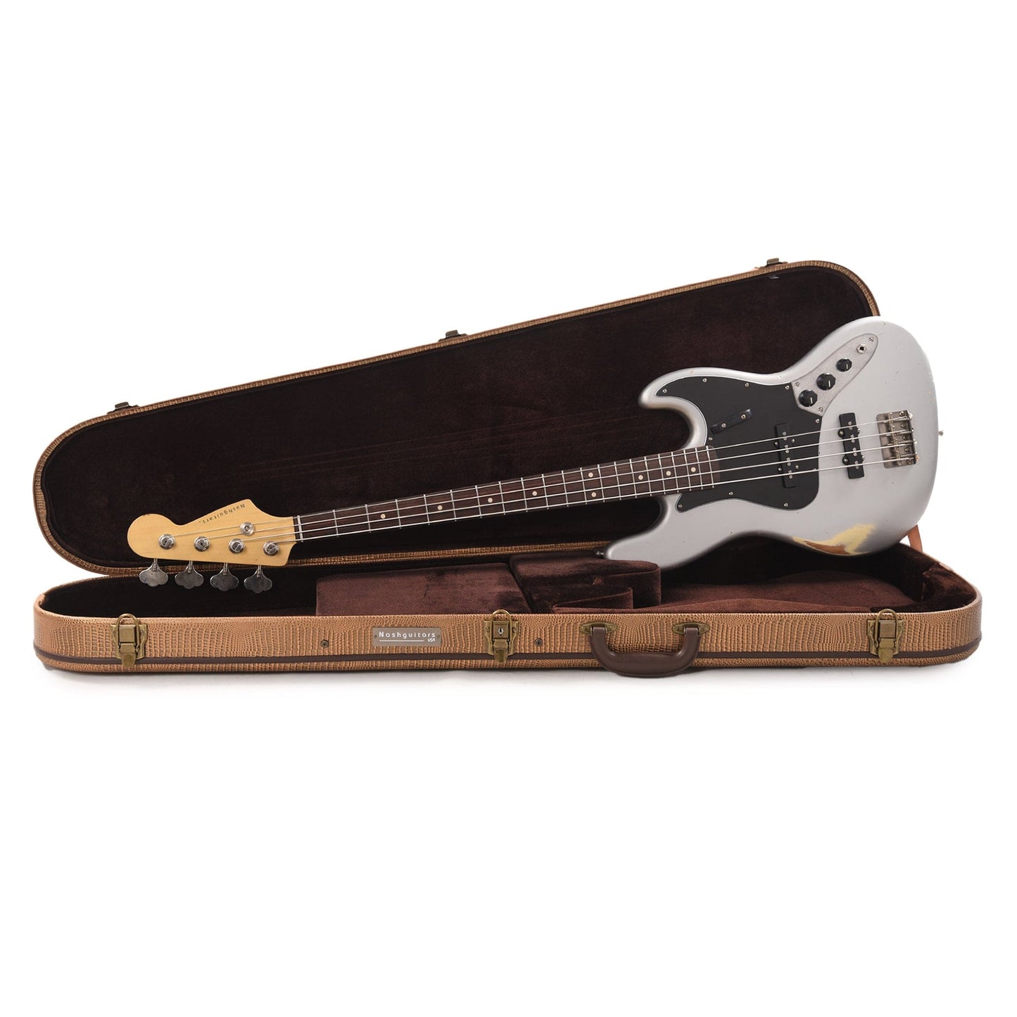 Nash JB-63 Inca Silver Medium Relic w/3-Ply Black Pickguard & Lollar Pickups (Serial #CHI595) Bass Guitars / 4-String