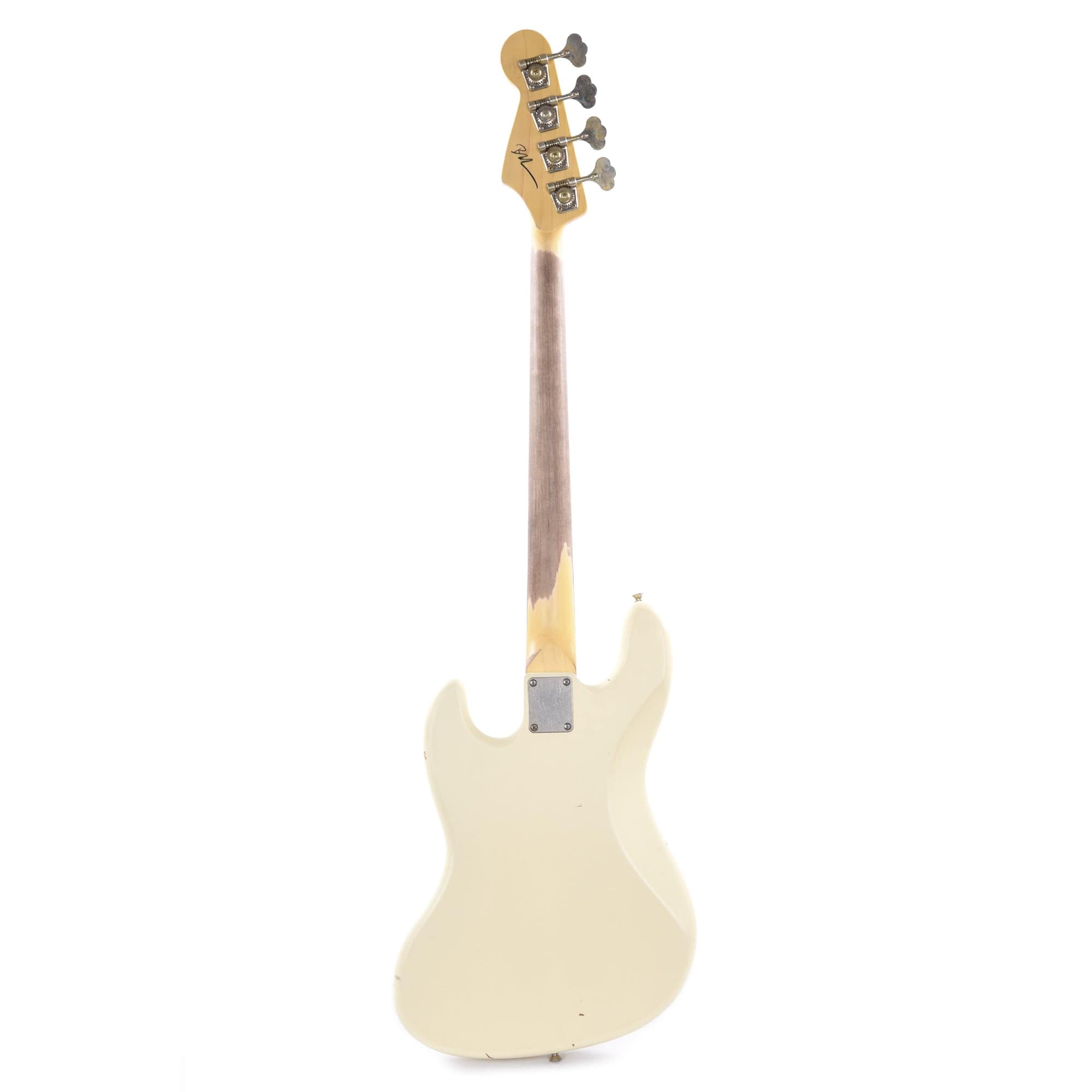 Nash JB-63 Olympic White Light Relic w/4-Ply Tortoise Pickguard, Matching Headstock, & Lollar Pickups Bass Guitars / 4-String