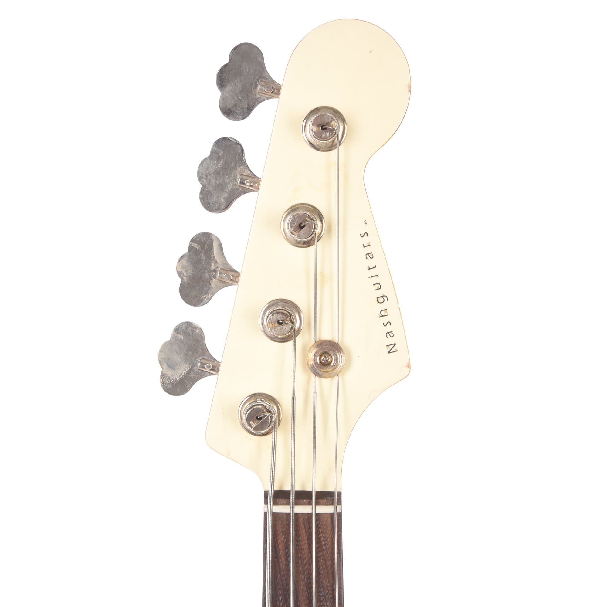 Nash JB-63 Olympic White Light Relic w/4-Ply Tortoise Pickguard, Matching Headstock, Stack Knob, & Lollar Pickups Bass Guitars / 4-String