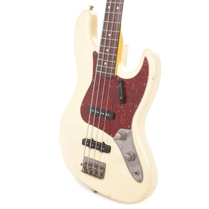 Nash JB-63 Olympic White Light Relic w/4-Ply Tortoise Pickguard, Matching Headstock, Stack Knob, & Lollar Pickups Bass Guitars / 4-String