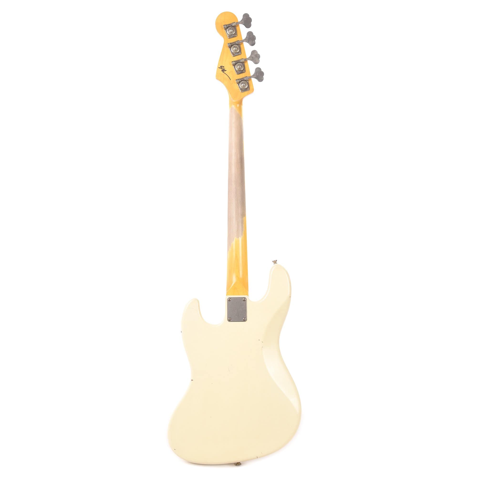 Nash JB-63 Olympic White Light Relic w/4-Ply Tortoise Pickguard, Matching Headstock, Stack Knob, & Lollar Pickups Bass Guitars / 4-String