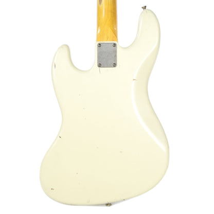 Nash JB-63 Olympic White Stack Knob Light Relic w/Matching Headstock, Tortoise Pickguard, & Lollar Pickups Bass Guitars / 4-String