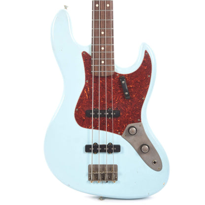Nash JB-63 Sonic Blue Light Relic w/4-Ply Tortoise Pickguard, Matching Headstock, Stack Knob, & Lollar Pickups Bass Guitars / 4-String