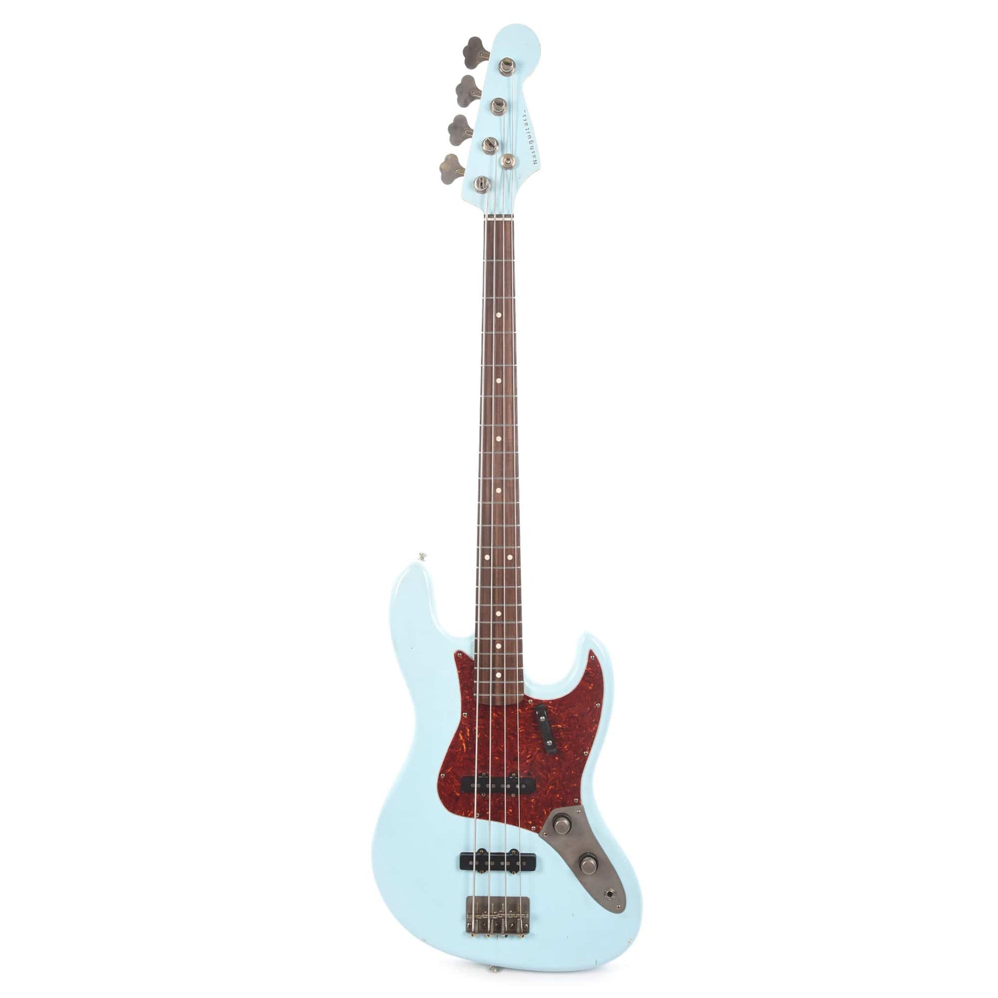 Nash JB-63 Sonic Blue Light Relic w/4-Ply Tortoise Pickguard, Matching Headstock, Stack Knob, & Lollar Pickups Bass Guitars / 4-String
