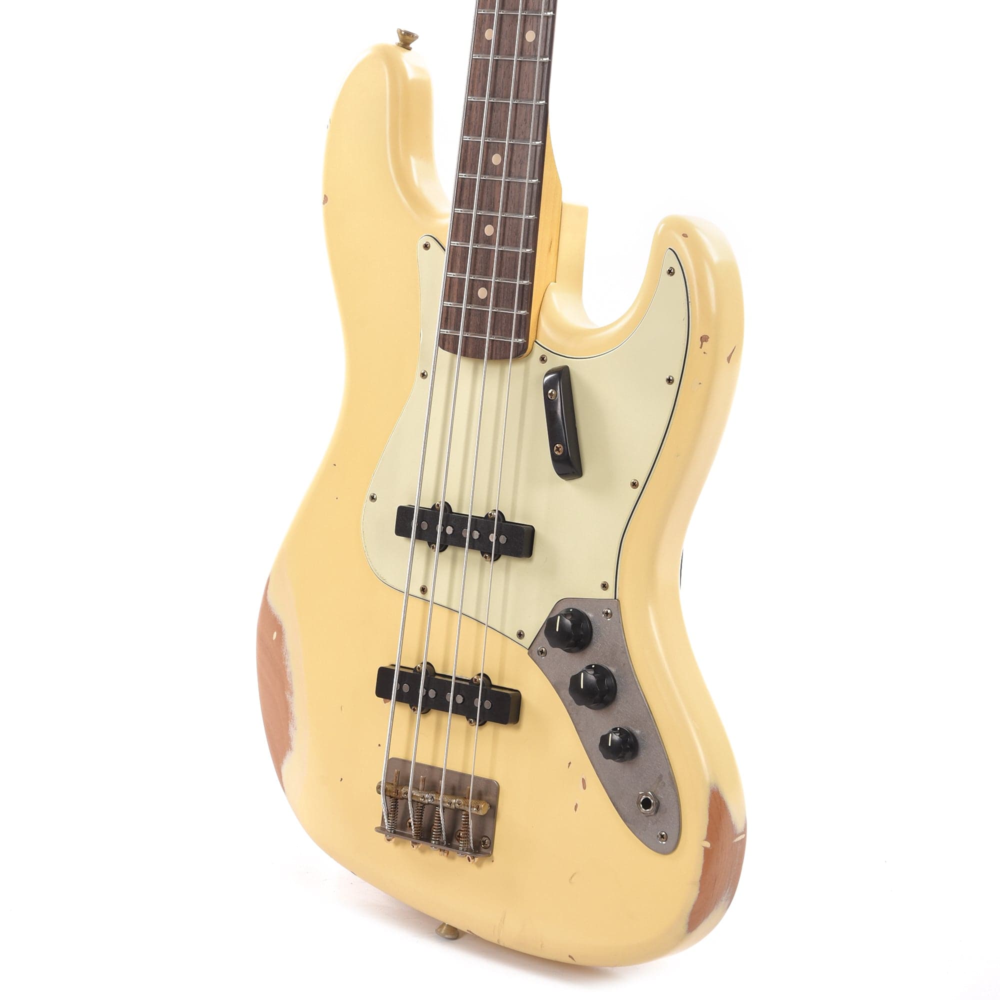 Nash JB-63 Vintage White Medium Relic w/3-Ply Mint Pickguard, & Lollar Pickups Bass Guitars / 4-String