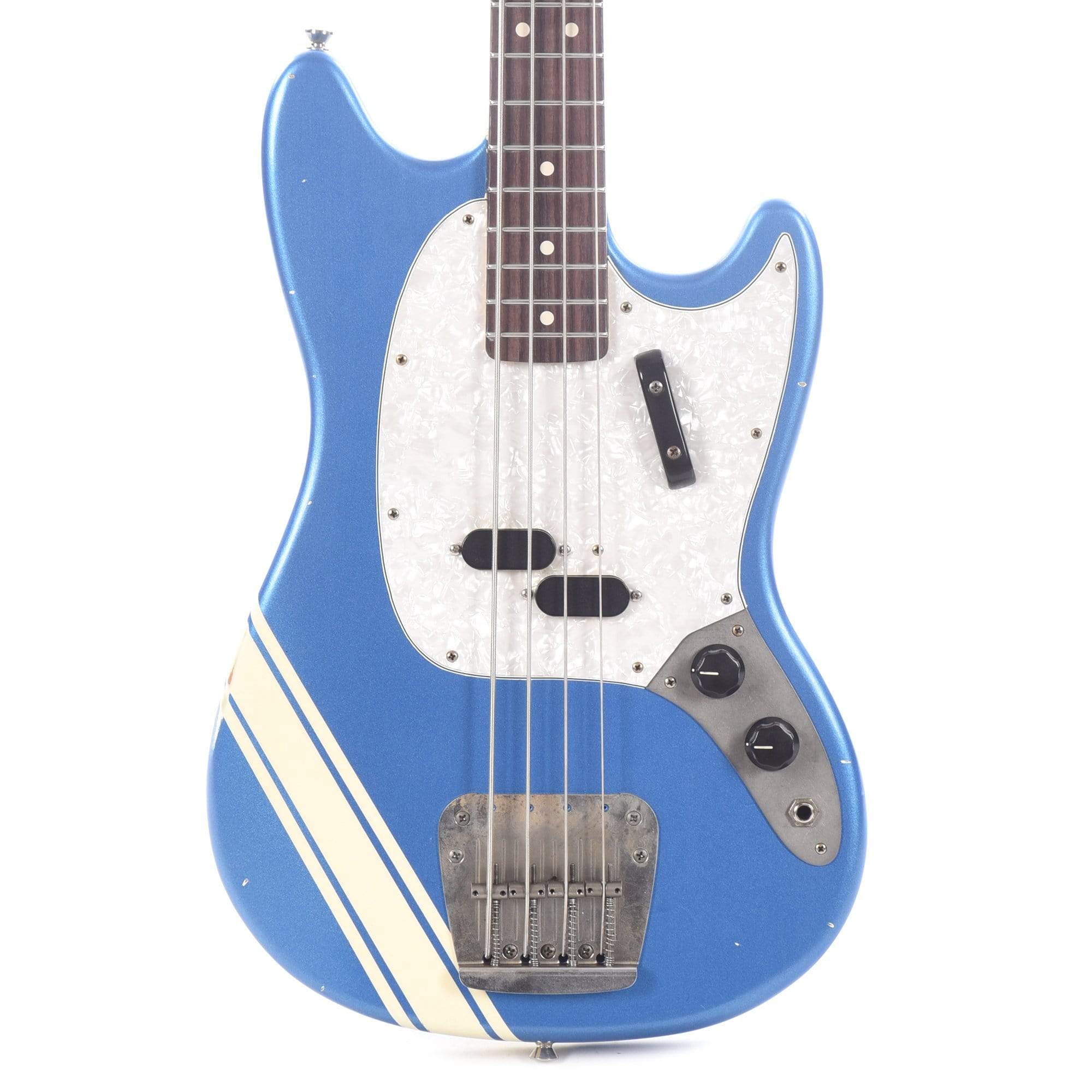 Nash MB-63 Lake Placid Blue Competition Stripe Light Relic w/Matching Headstock, 3-Ply Pearloid Pickguard, & Lollar Pickups Bass Guitars / 4-String