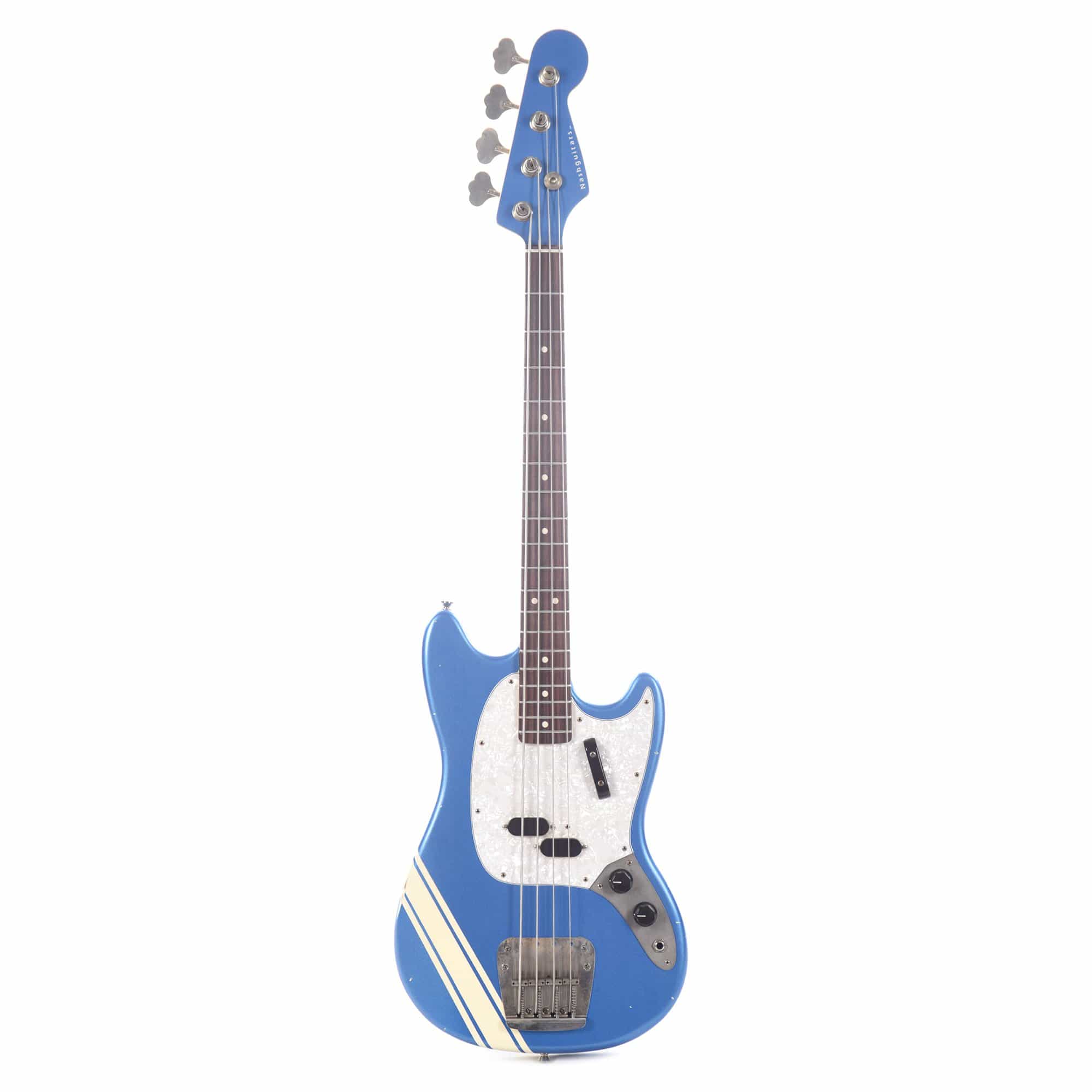 Nash MB-63 Lake Placid Blue Competition Stripe Light Relic w/Matching Headstock, 3-Ply Pearloid Pickguard, & Lollar Pickups Bass Guitars / 4-String