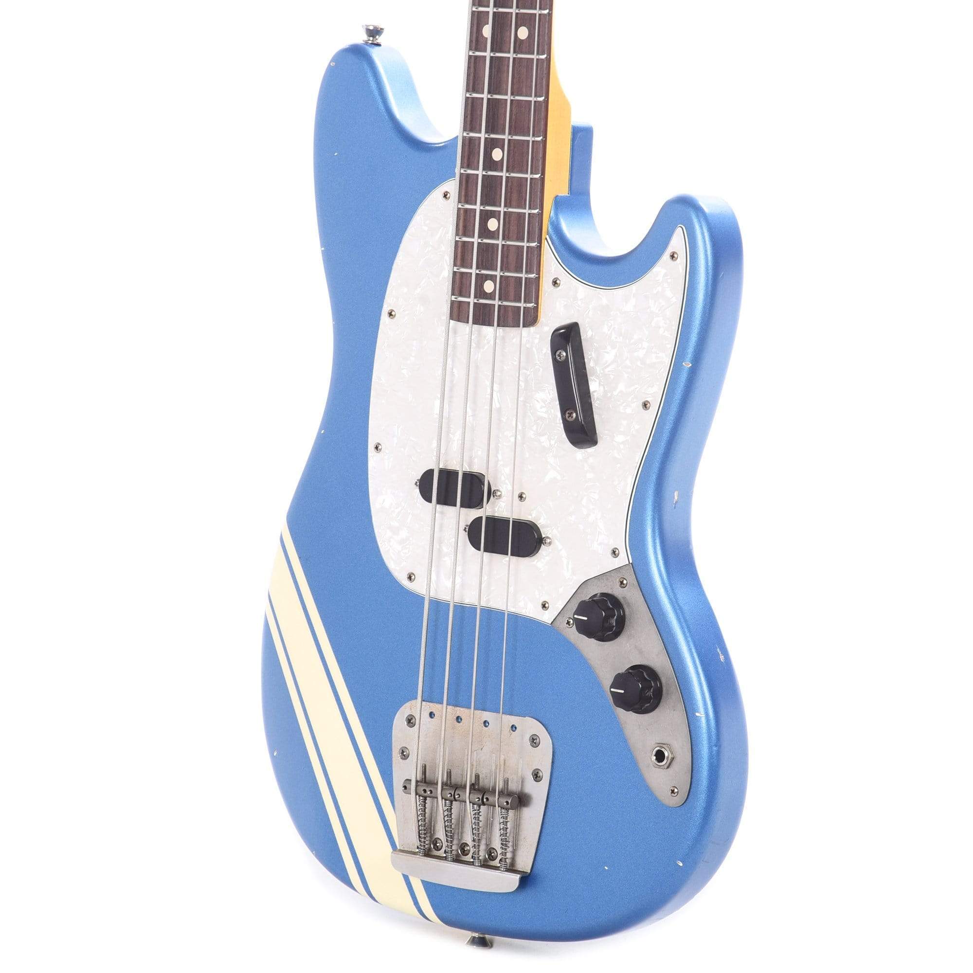 Nash MB-63 Lake Placid Blue Competition Stripe Light Relic w/Matching Headstock, 3-Ply Pearloid Pickguard, & Lollar Pickups Bass Guitars / 4-String