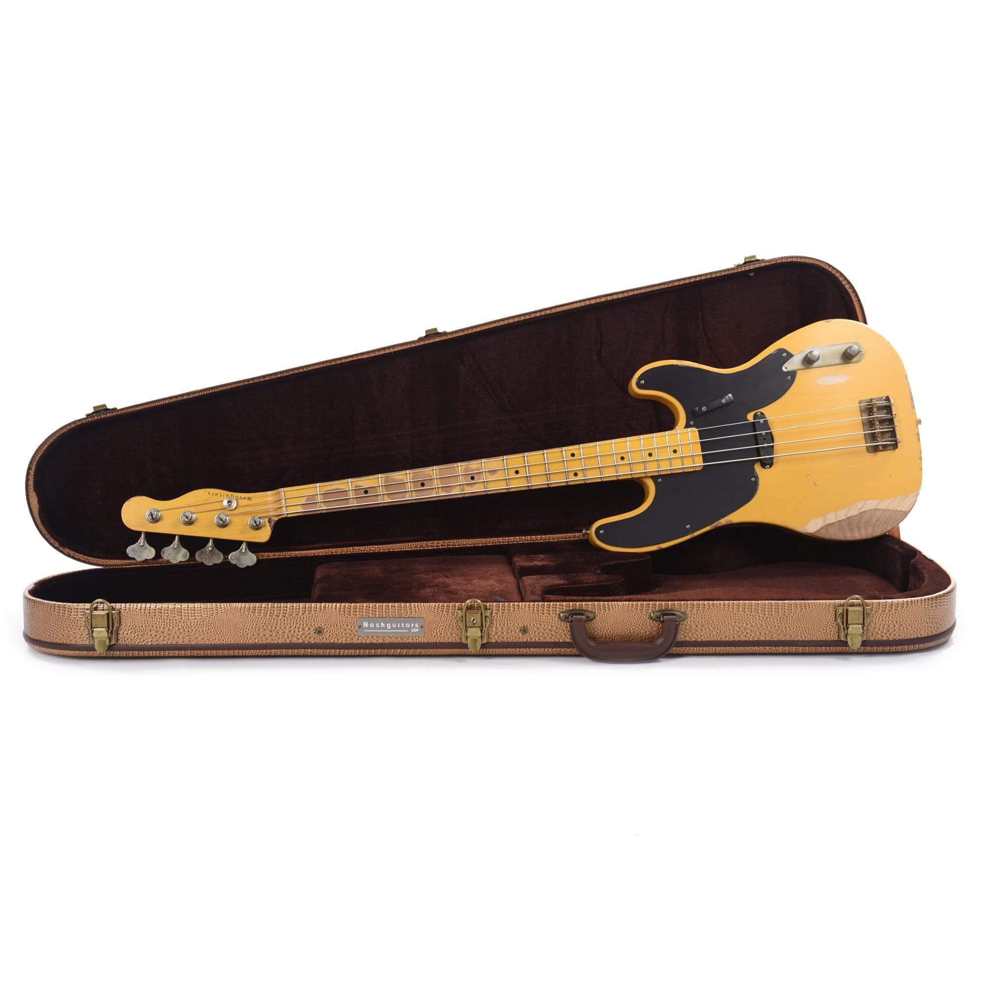 Nash PB-52 Ash Butterscotch Blonde Heavy Relic w/1-Ply Black Pickguard & Lollar Pickup Bass Guitars / 4-String