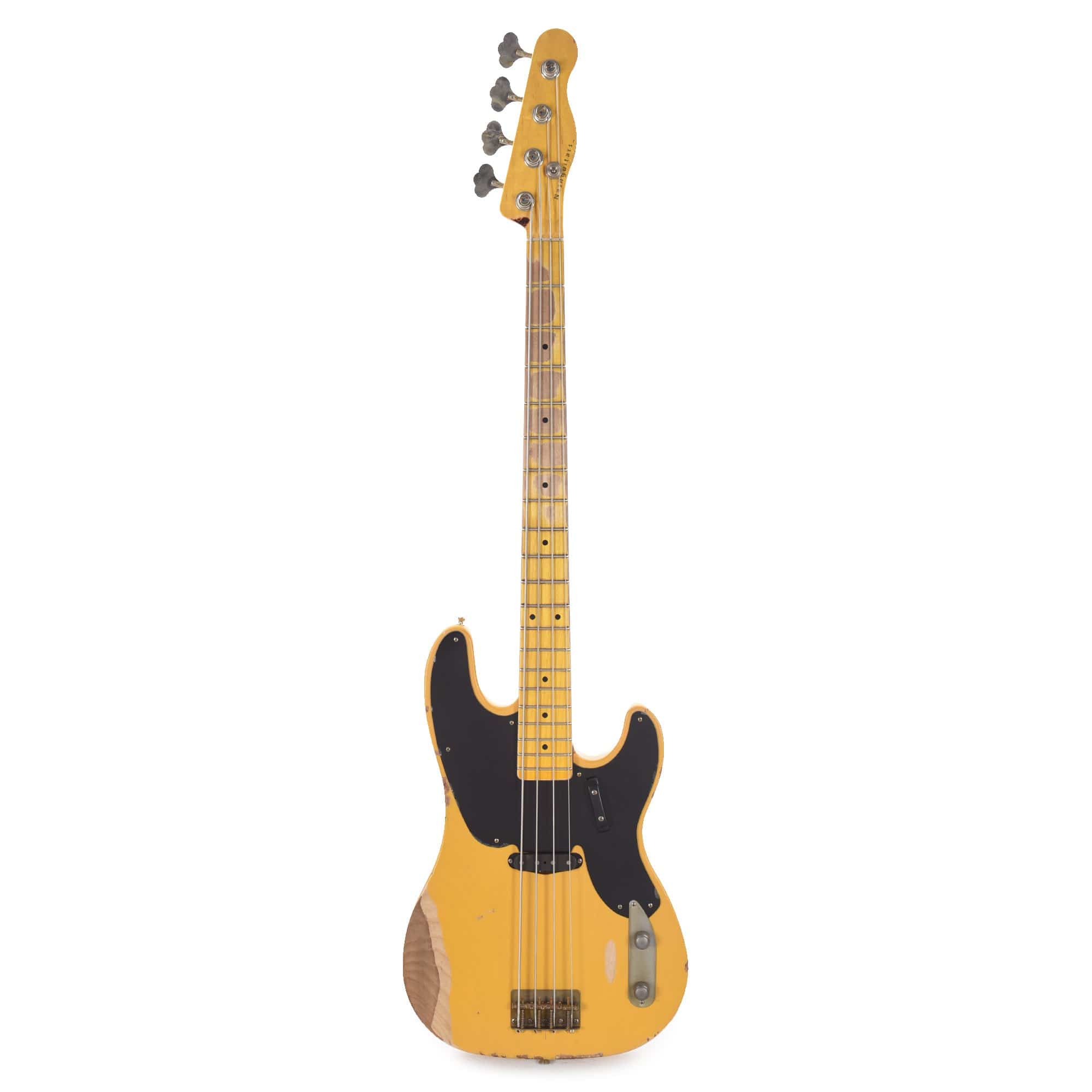 Nash PB-52 Ash Butterscotch Blonde Heavy Relic w/1-Ply Black Pickguard & Lollar Pickup Bass Guitars / 4-String