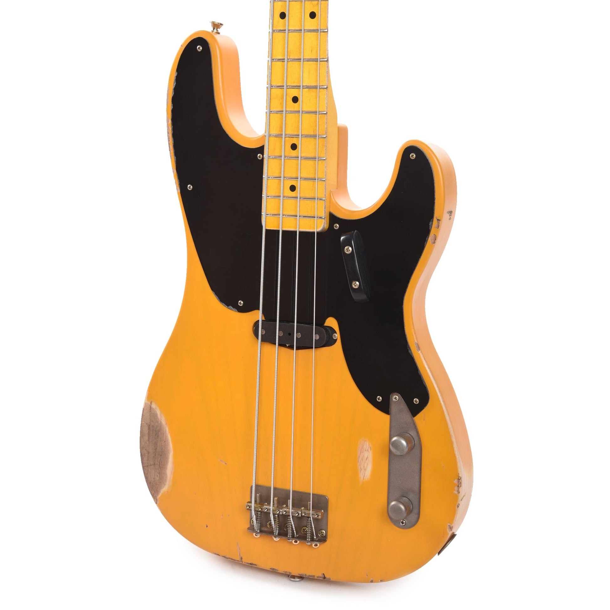 Nash PB-52 Butterscotch Blonde Medium Relic w/1-Ply Black Pickguard & Lollar Pickup Bass Guitars / 4-String
