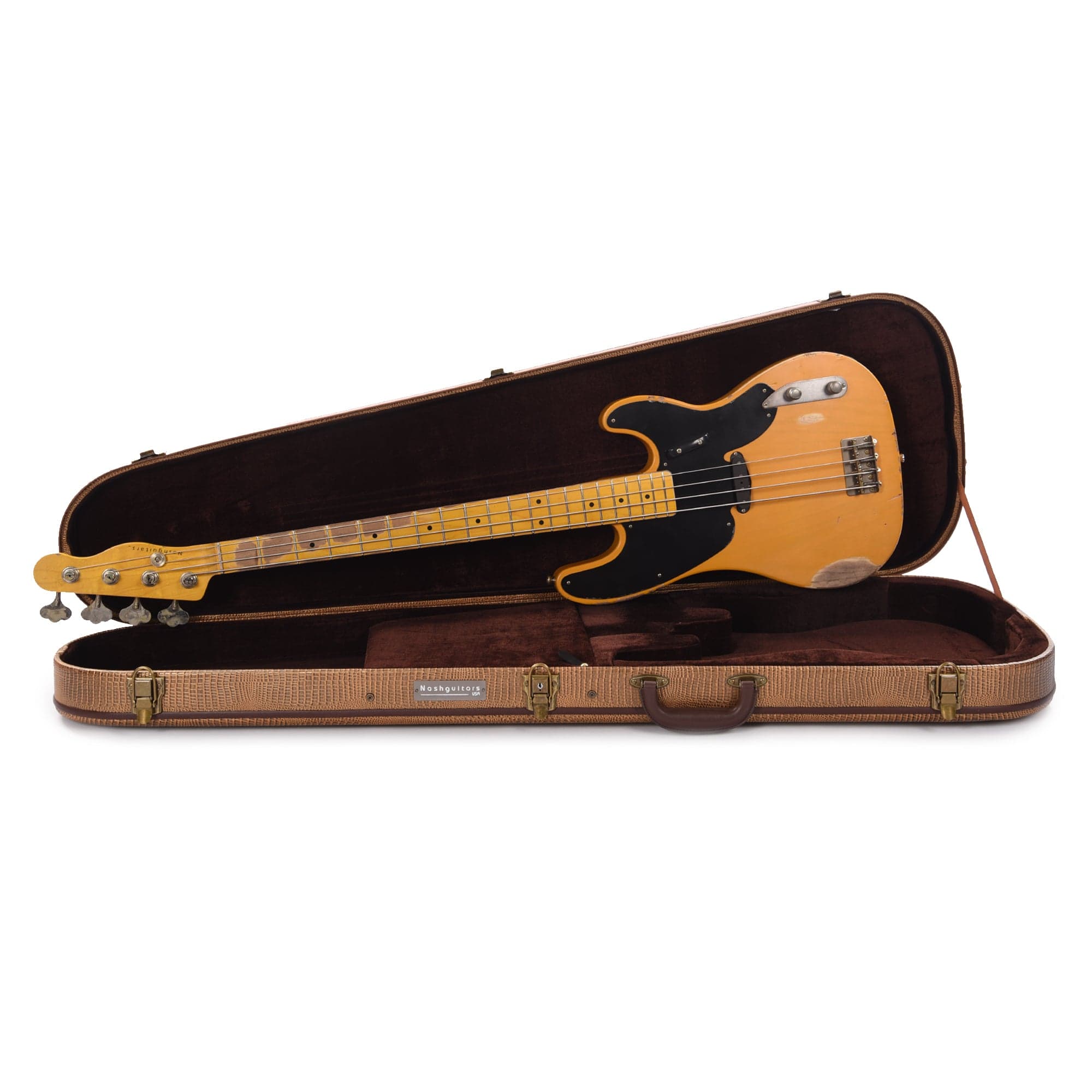 Nash PB-52 Butterscotch Blonde Medium Relic w/1-Ply Black Pickguard & Lollar Pickup Bass Guitars / 4-String