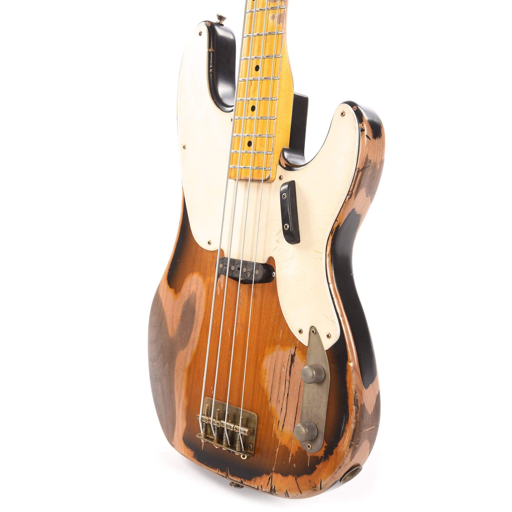 Nash PB-55 2-Tone Sunburst Extra Heavy Relic w/1-Ply White Pickguard & Lollar Pickup Bass Guitars / 4-String