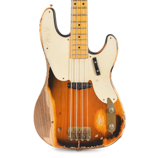 Nash PB-55 2-Tone Sunburst Extra Heavy Relic w/1-Ply White Pickguard & Lollar Pickup Bass Guitars / 4-String