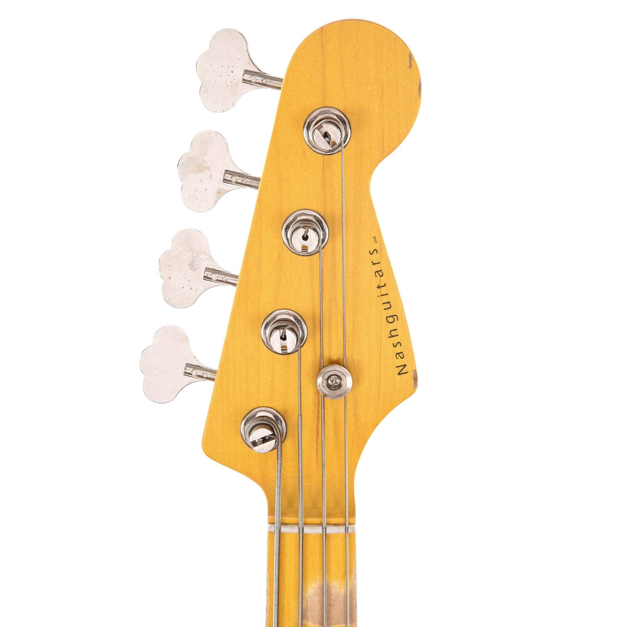 Nash PB-57 3-Tone Sunburst Medium Relic Ash w/Gold Anodized Pickguard & Lollar Pickups Bass Guitars / 4-String