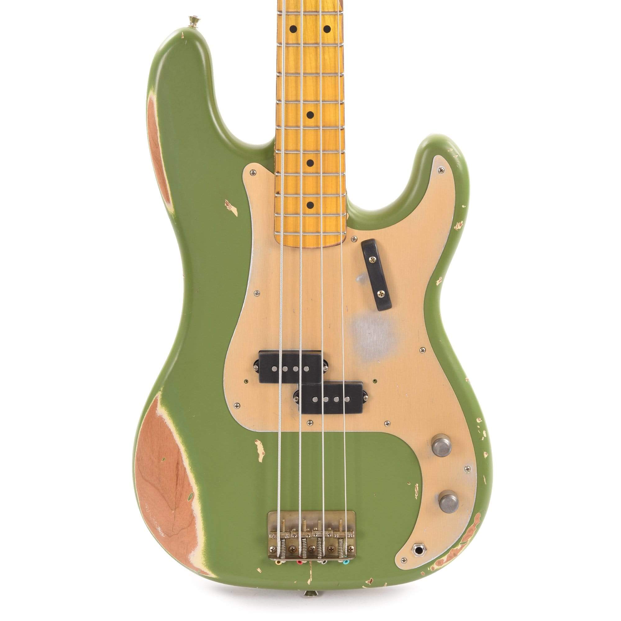 Nash PB-57 Army Green Heavy Relic w/Gold Anodized Pickguard & Lollar Pickups Bass Guitars / 4-String