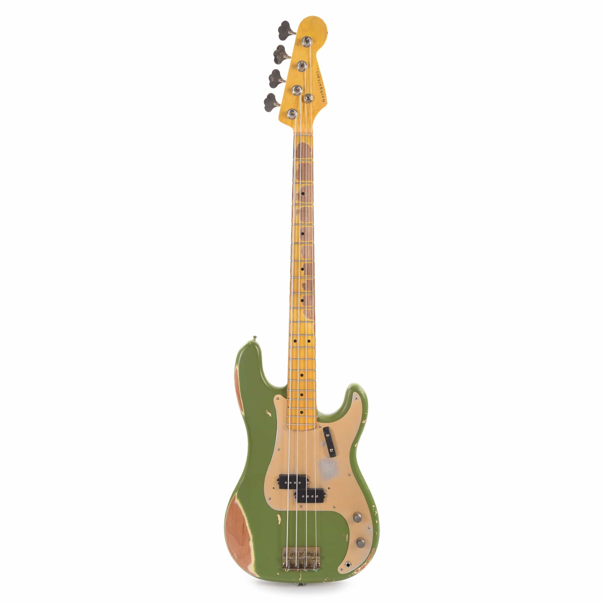 Nash PB-57 Army Green Heavy Relic w/Gold Anodized Pickguard & Lollar Pickups Bass Guitars / 4-String
