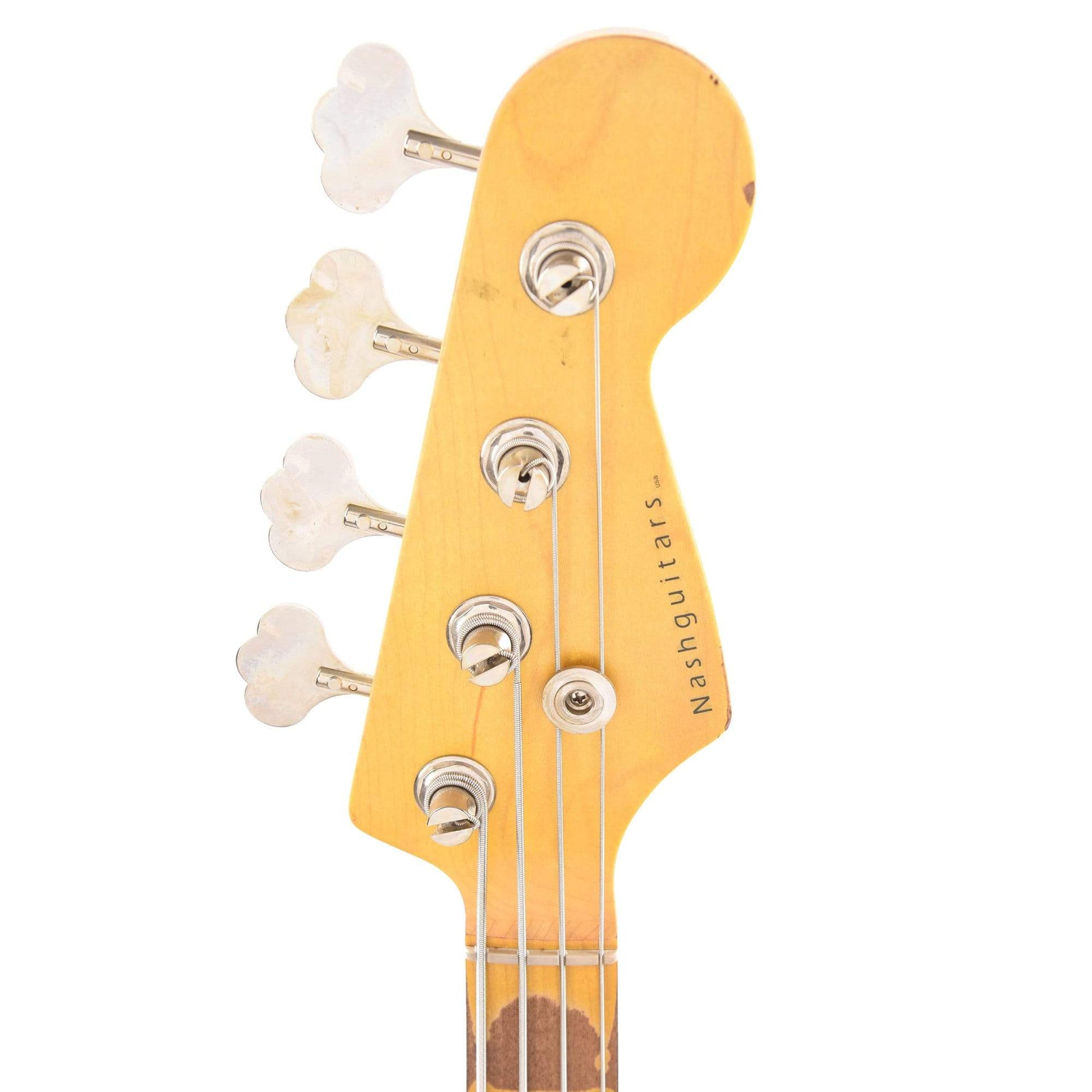 Nash PB-57 Army Green Heavy Relic w/Gold Anodized Pickguard & Lollar Pickups Bass Guitars / 4-String