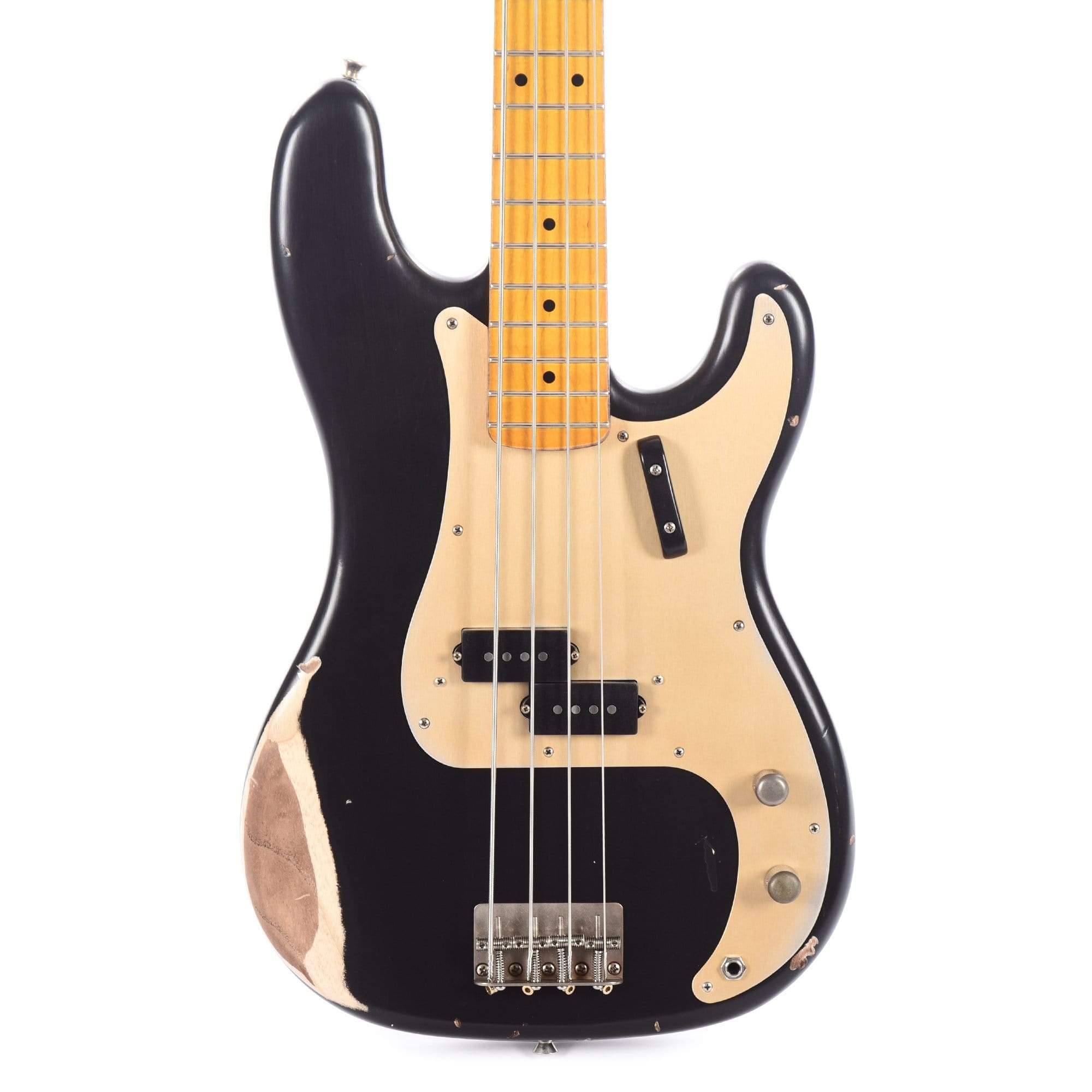 Nash PB-57 Black Medium Relic w/Gold Anodized Pickguard & Lollar Pickups Bass Guitars / 4-String