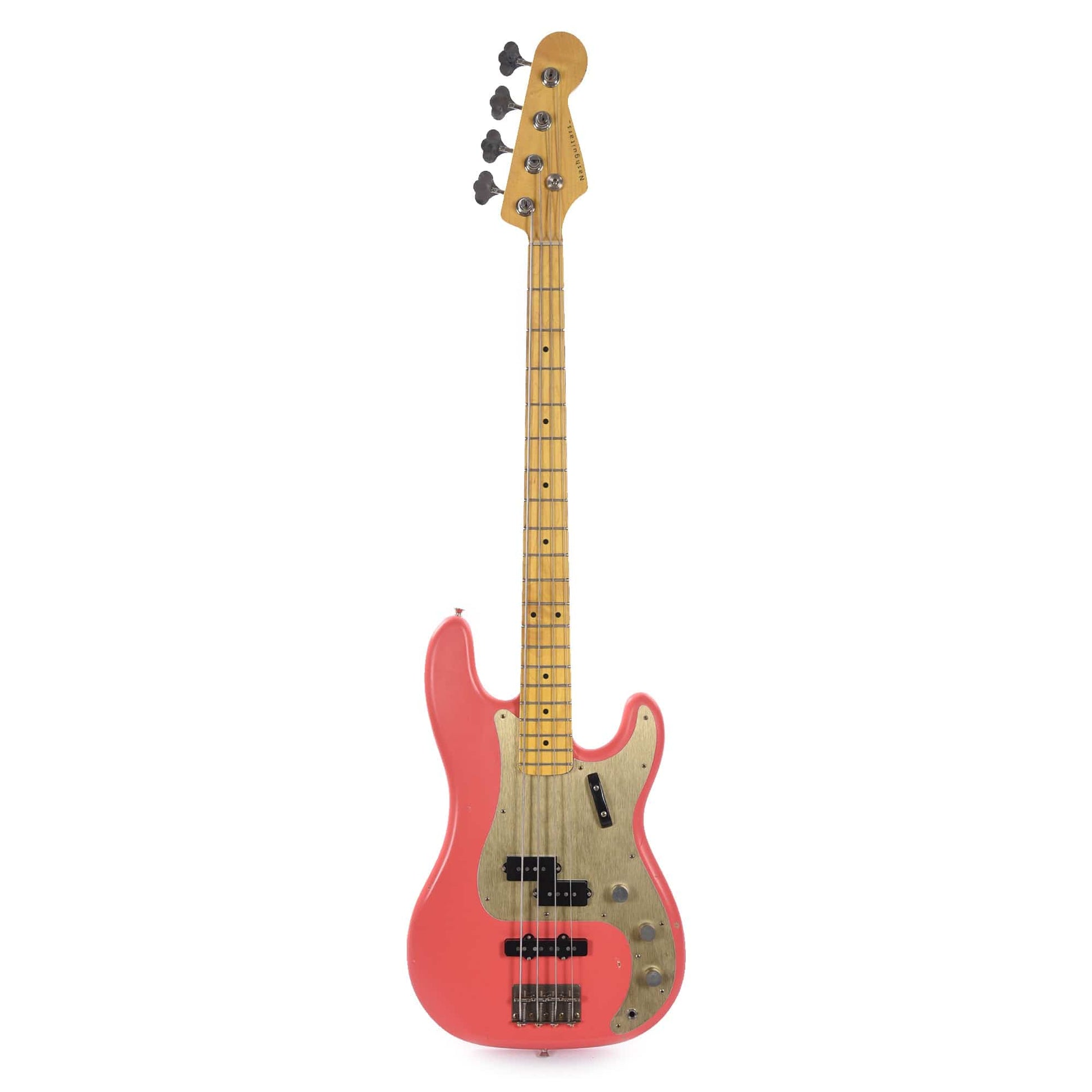 Nash PB-57 Fiesta Red Light Relic w/Gold Anodized Pickguard & Lollar Pickups Bass Guitars / 4-String