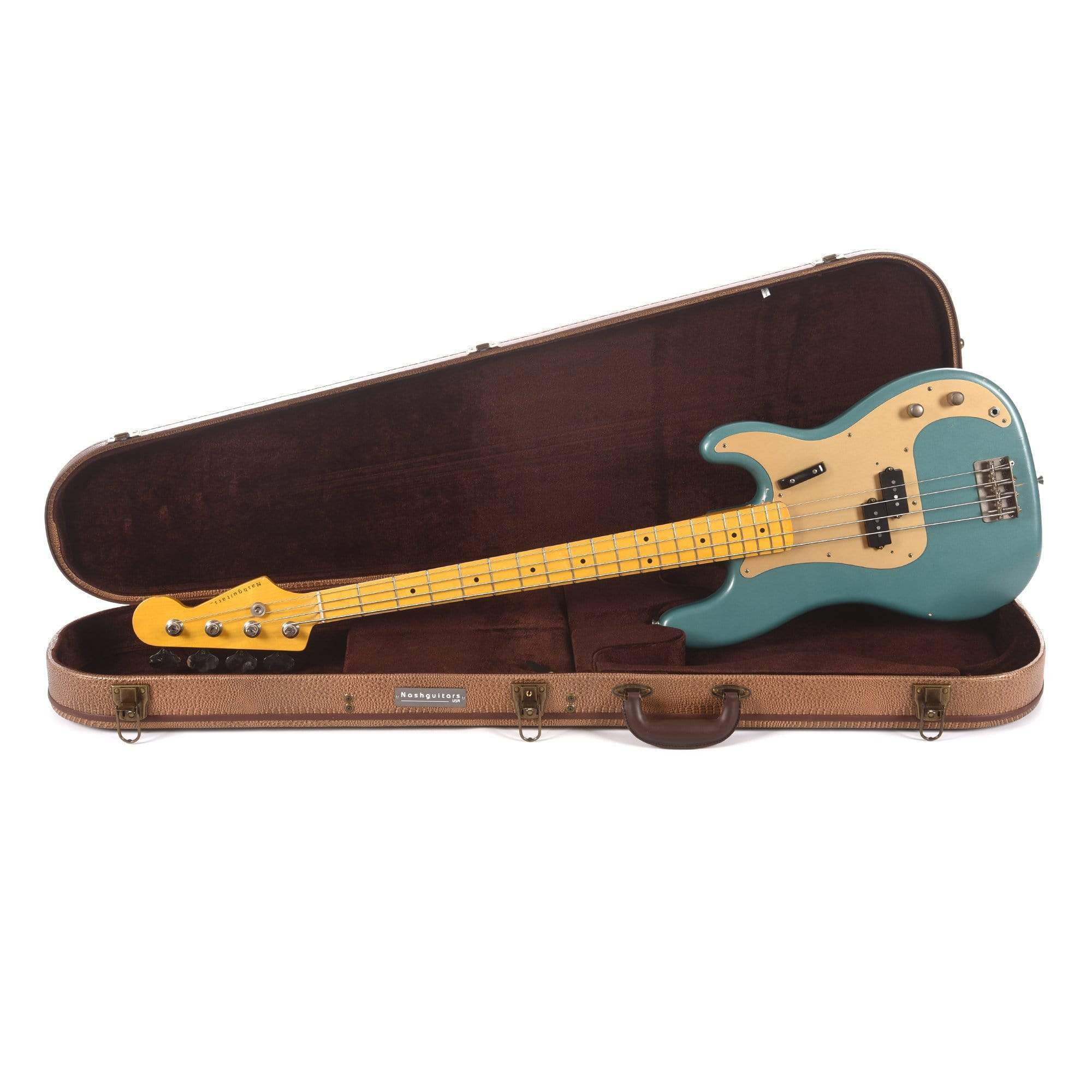 Nash PB-57 Sherwood Green Metallic Light Relic w/Gold Anodized Pickguard & Lollar Pickups Bass Guitars / 4-String