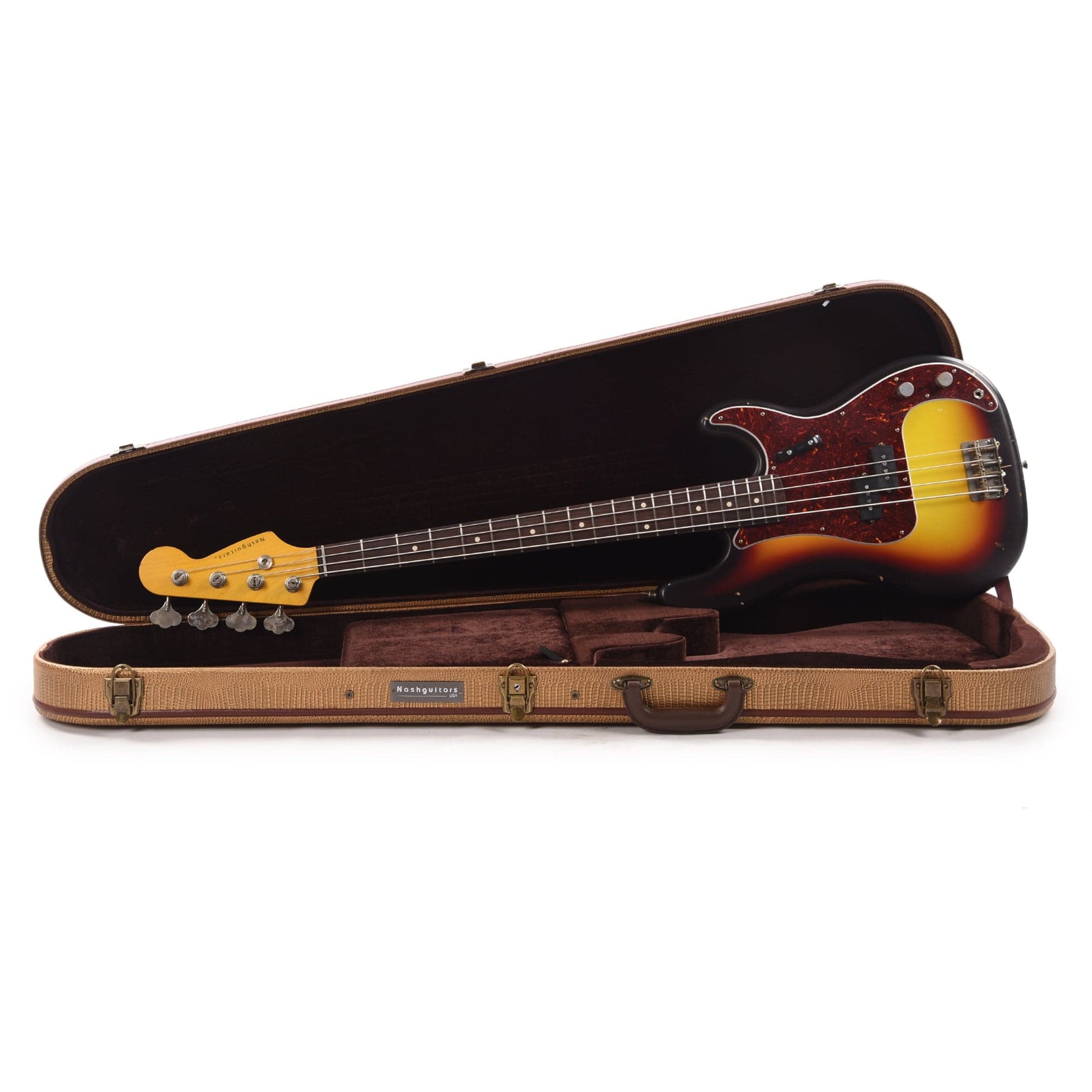 Nash PB-63 3-Tone Sunburst Light Relic w/4-Ply Tortoise Pickguard & Lollar Pickups Bass Guitars / 4-String
