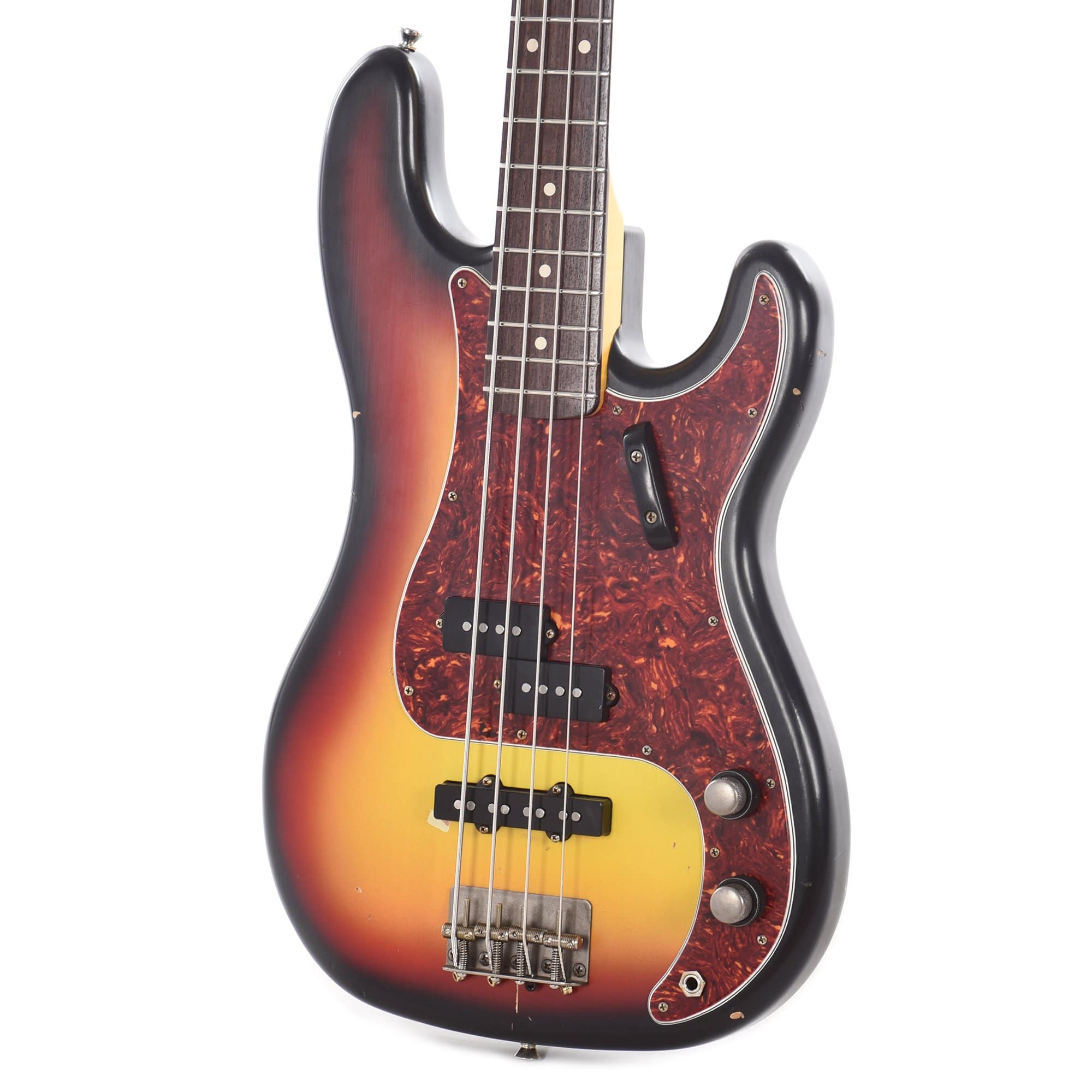 Nash PB-63 Ash 3-Tone Sunburst Light Relic w/4-Ply Tortoise Pickguard, Stack Knob, & Lollar Pickups Bass Guitars / 4-String