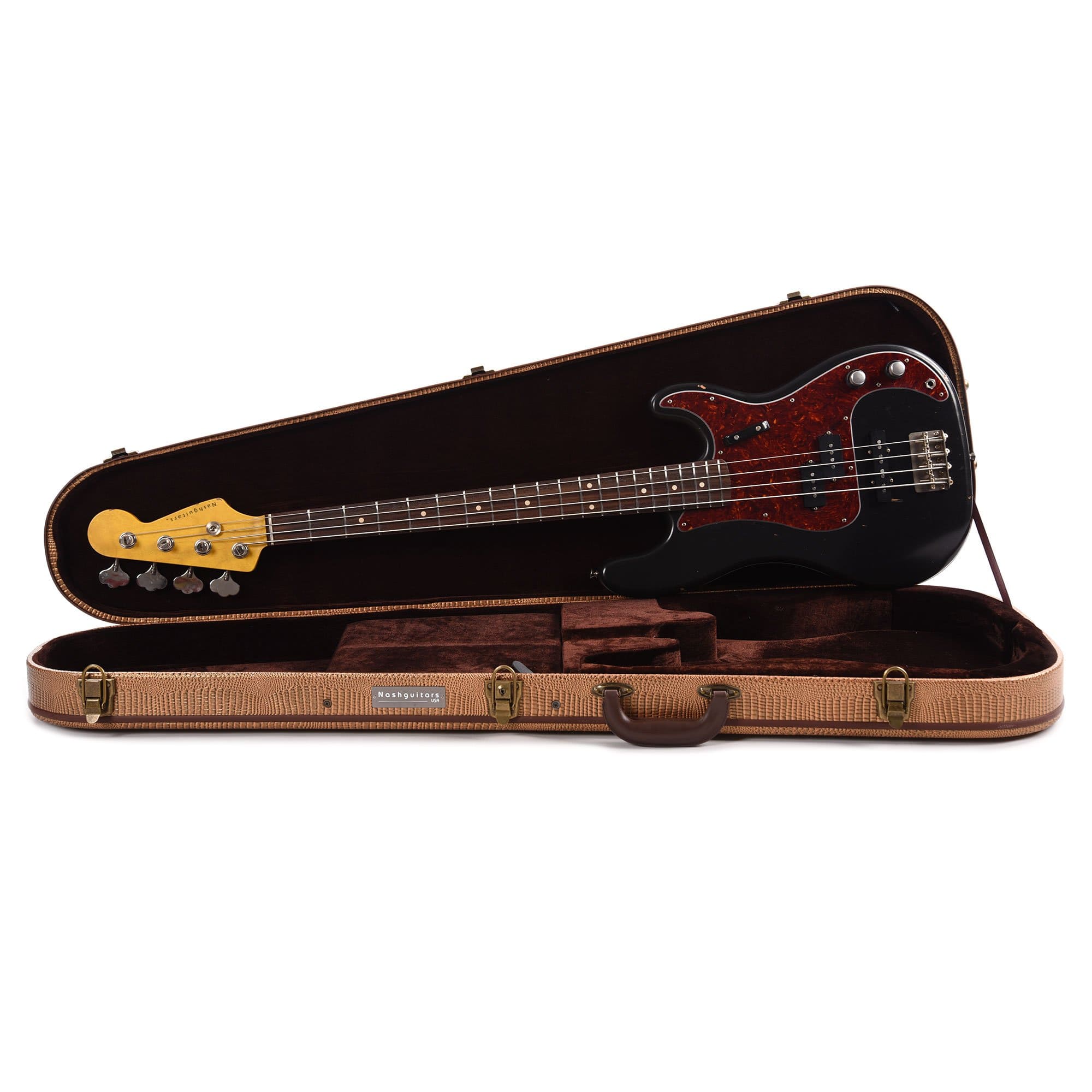 Nash PB-63 Black Light Relic w/4-Ply Tortoise Pickguard, Stack Knob, & Lollar Pickups Bass Guitars / 4-String