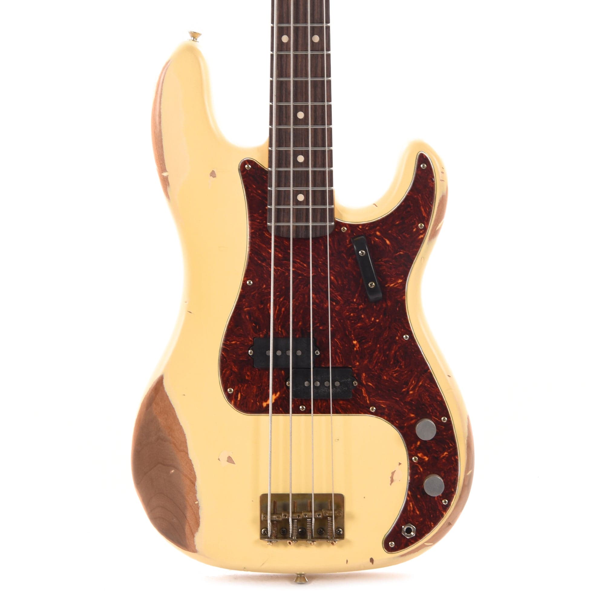 Nash PB-63 Vintage White Heavy Relic w/4-Ply Tortoise Pickguard & Lollar Pickups Bass Guitars / 4-String