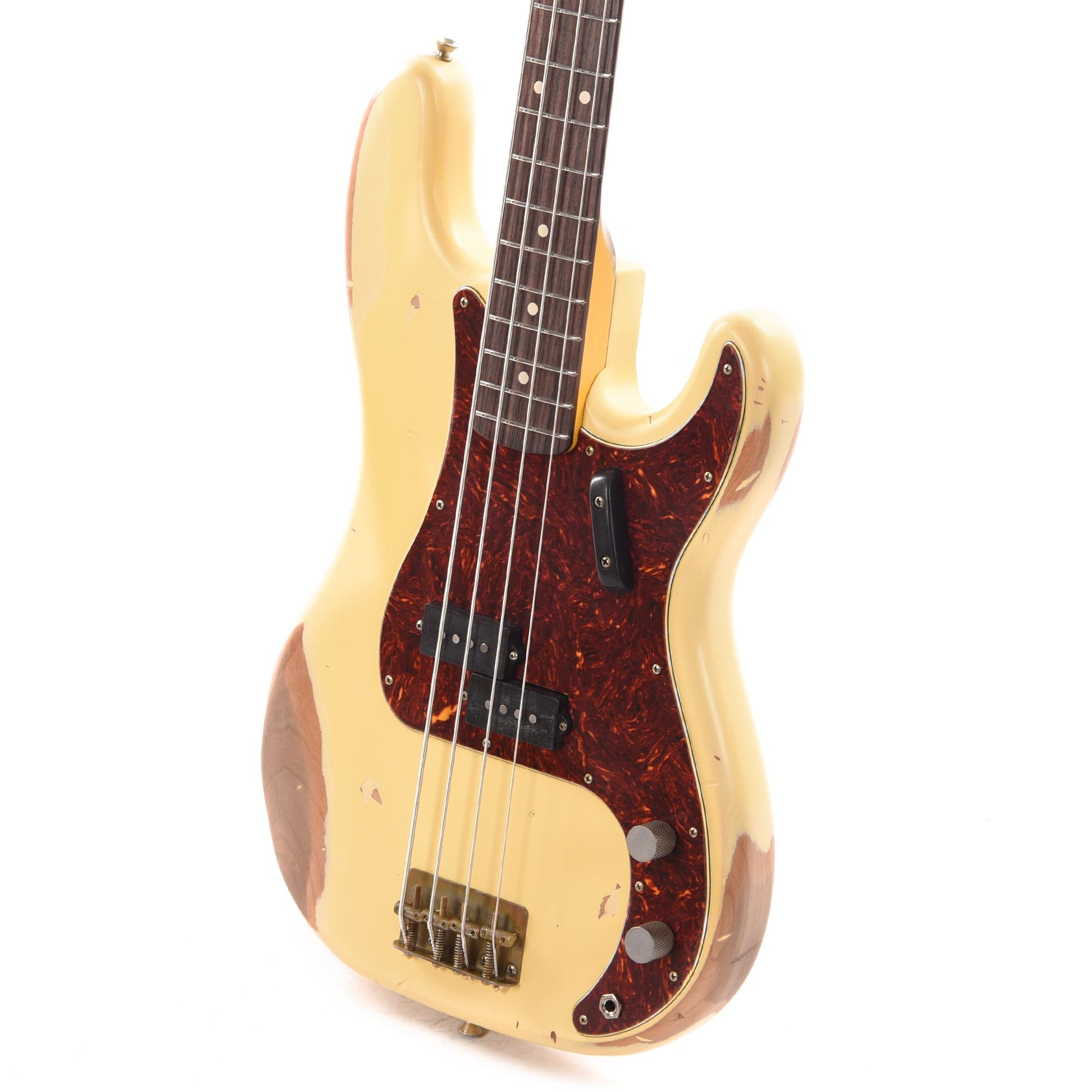 Nash PB-63 Vintage White Heavy Relic w/4-Ply Tortoise Pickguard & Lollar Pickups Bass Guitars / 4-String