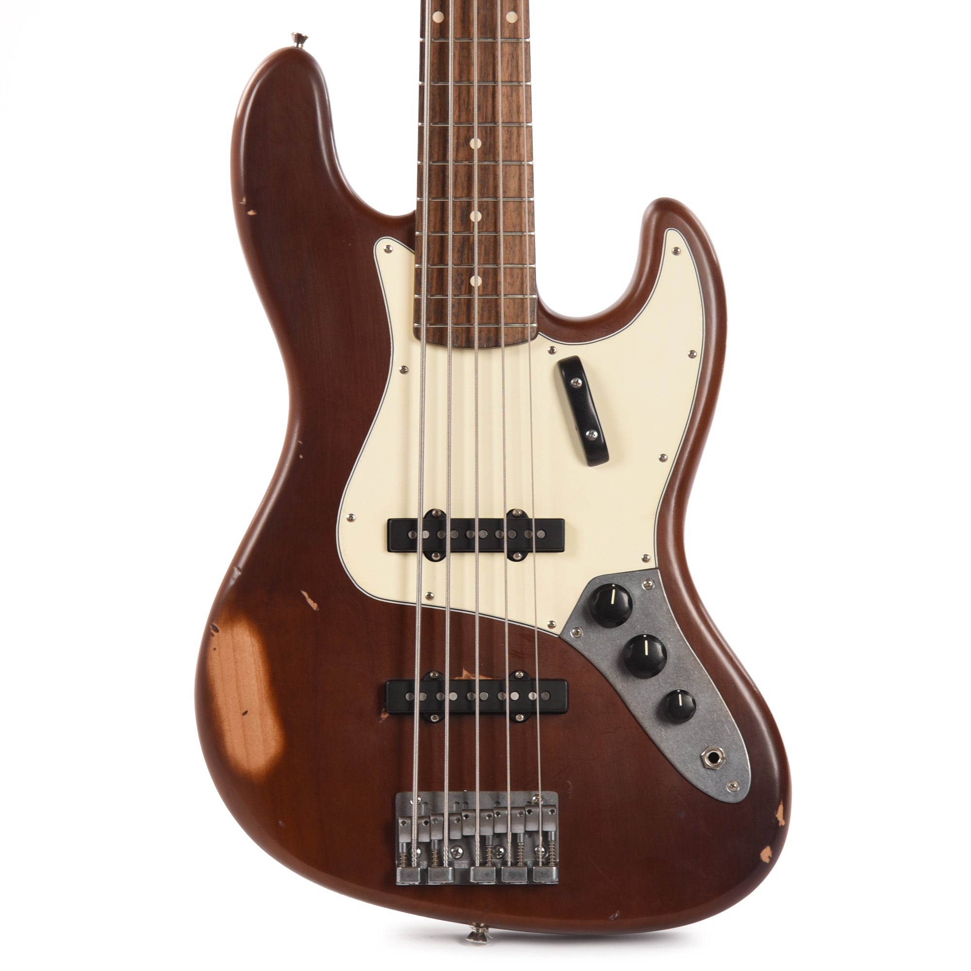 Nash JB-5 Mocha Medium Relic w/3-Ply White Pickguard & Lollar Pickups Bass Guitars / 5-String or More