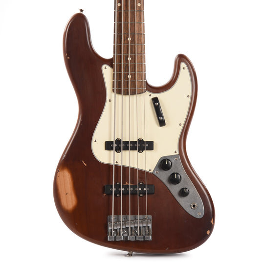 Nash JB-5 Mocha Medium Relic w/3-Ply White Pickguard & Lollar Pickups Bass Guitars / 5-String or More