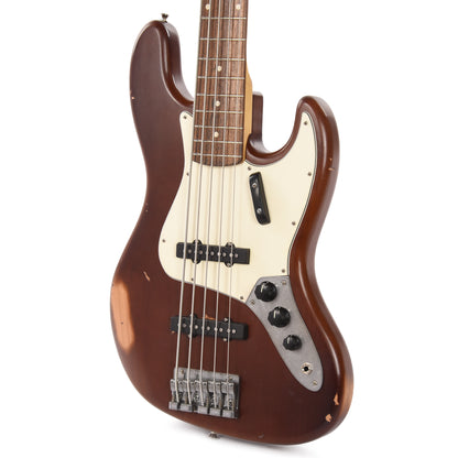 Nash JB-5 Mocha Medium Relic w/3-Ply White Pickguard & Lollar Pickups Bass Guitars / 5-String or More