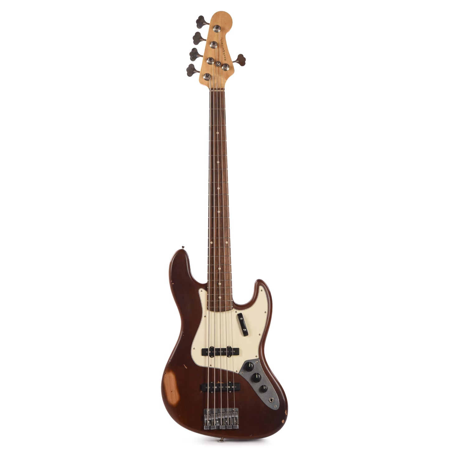 Nash JB-5 Mocha Medium Relic w/3-Ply White Pickguard & Lollar Pickups Bass Guitars / 5-String or More