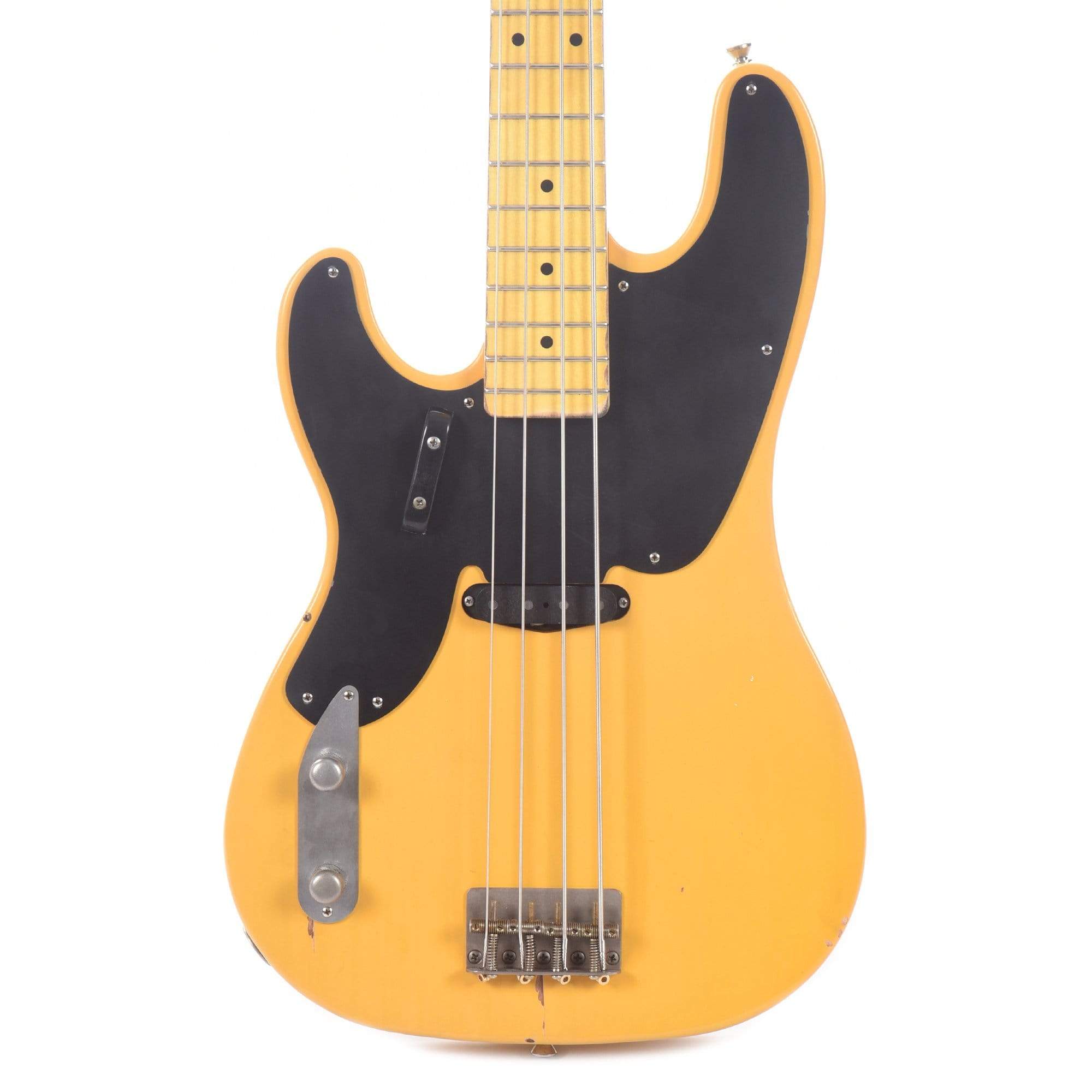 Nash PB-52 Butterscotch Blonde Light Relic LEFTY w/Lollar Pickups & 1-Ply Black Pickguard Bass Guitars / Left-Handed
