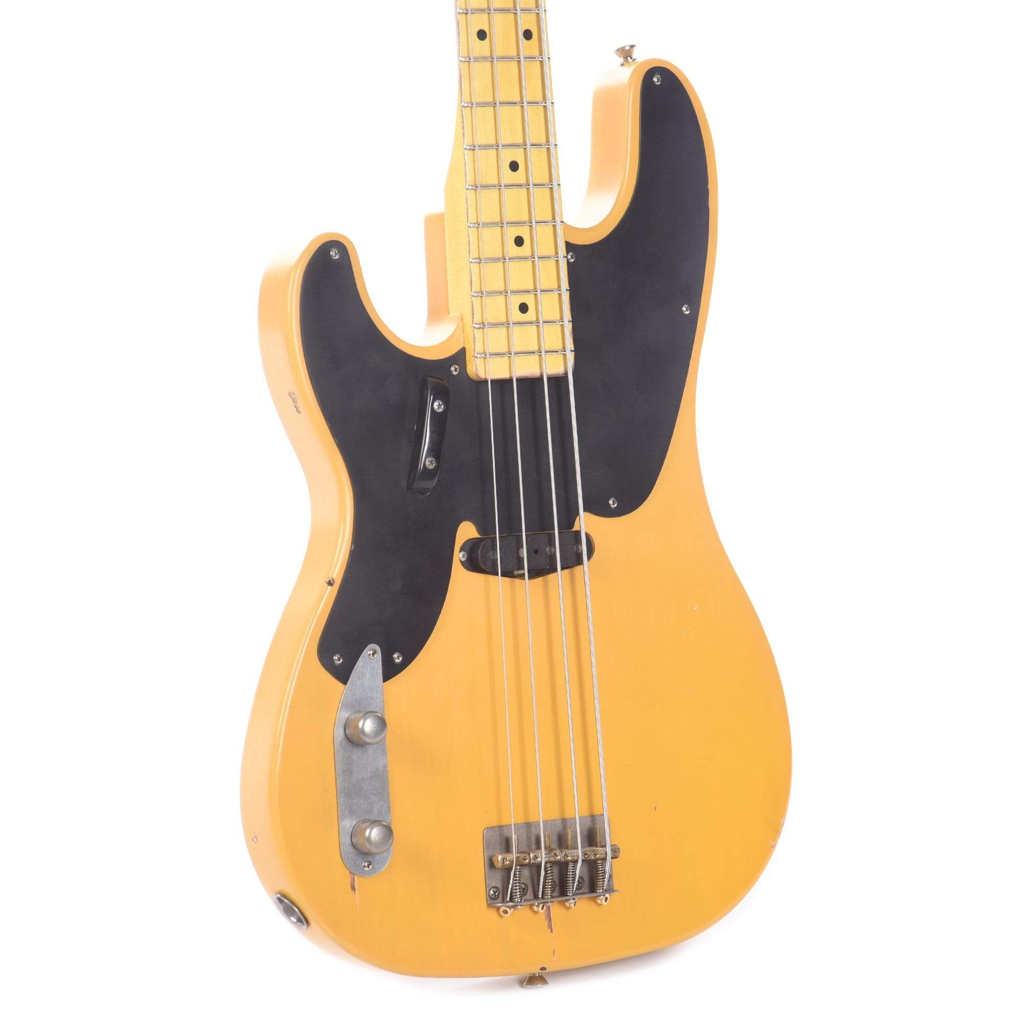 Nash PB-52 Butterscotch Blonde Light Relic LEFTY w/Lollar Pickups & 1-Ply Black Pickguard Bass Guitars / Left-Handed