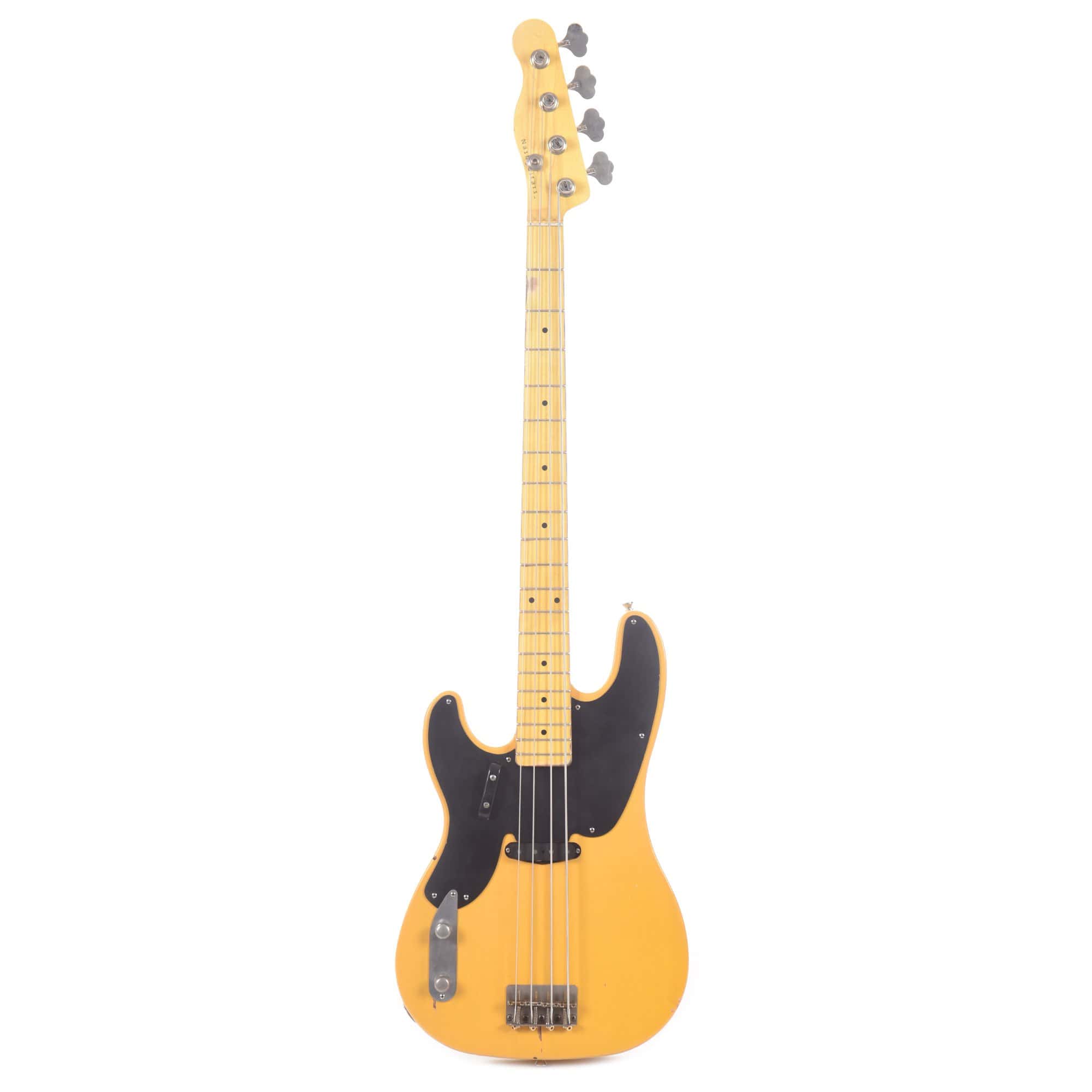 Nash PB-52 Butterscotch Blonde Light Relic LEFTY w/Lollar Pickups & 1-Ply Black Pickguard Bass Guitars / Left-Handed