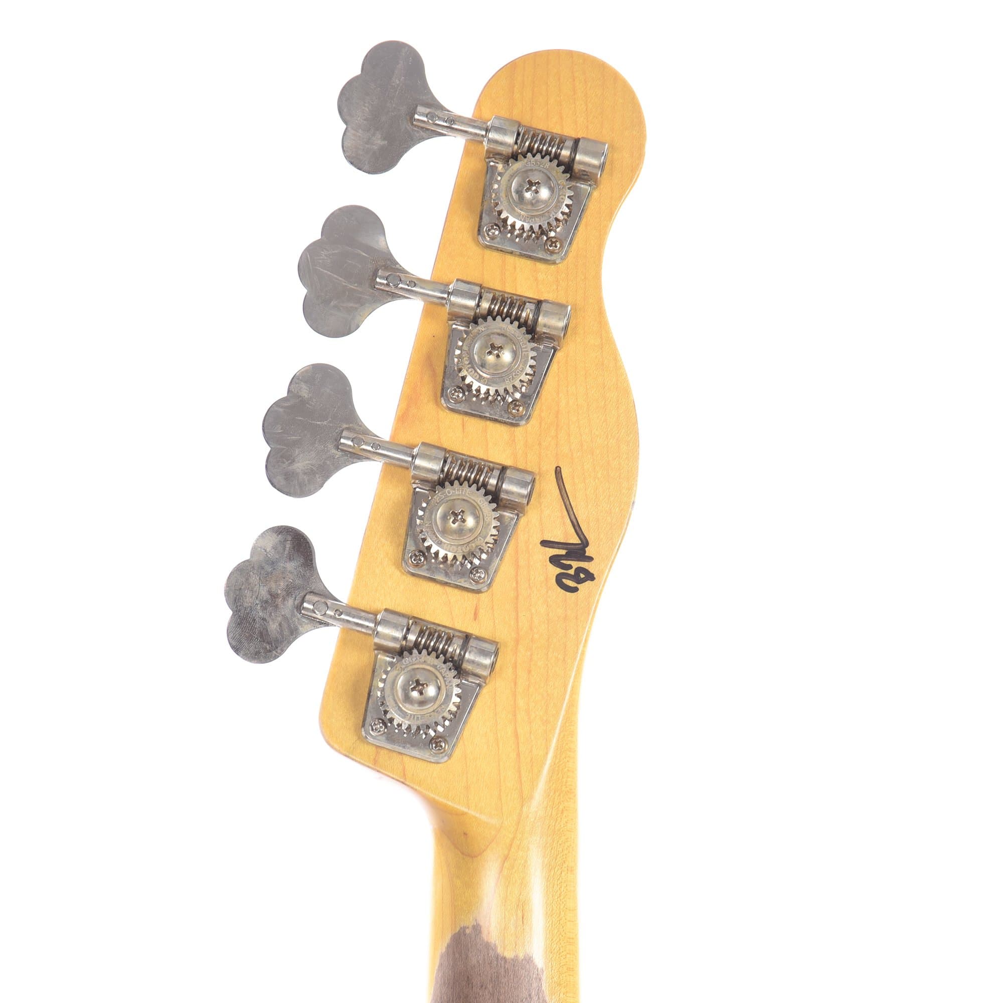 Nash PB-55 3-Tone Sunburst Medium Relic LEFTY w/Lollar Pickups &1-Ply White Pickguard Bass Guitars / Left-Handed