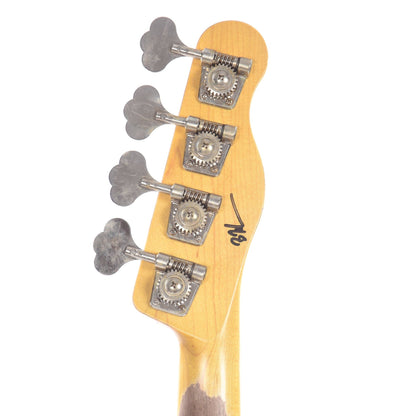 Nash PB-55 3-Tone Sunburst Medium Relic LEFTY w/Lollar Pickups &1-Ply White Pickguard Bass Guitars / Left-Handed