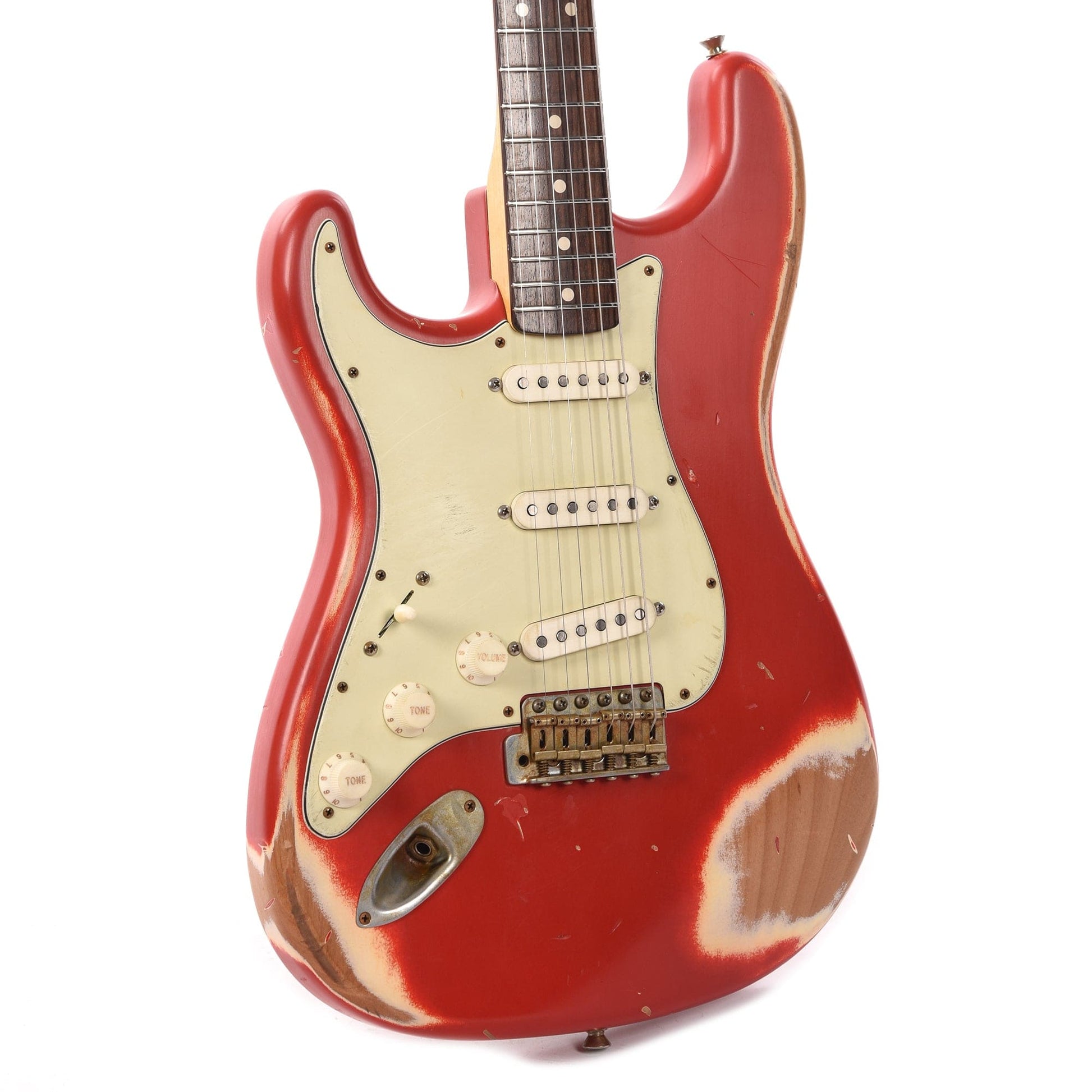 Nash S-63 LEFTY Dakota Red Heavy Relic w/3-Ply Mint Pickguard & Lollar Pickups Electric Guitars / Left-Handed