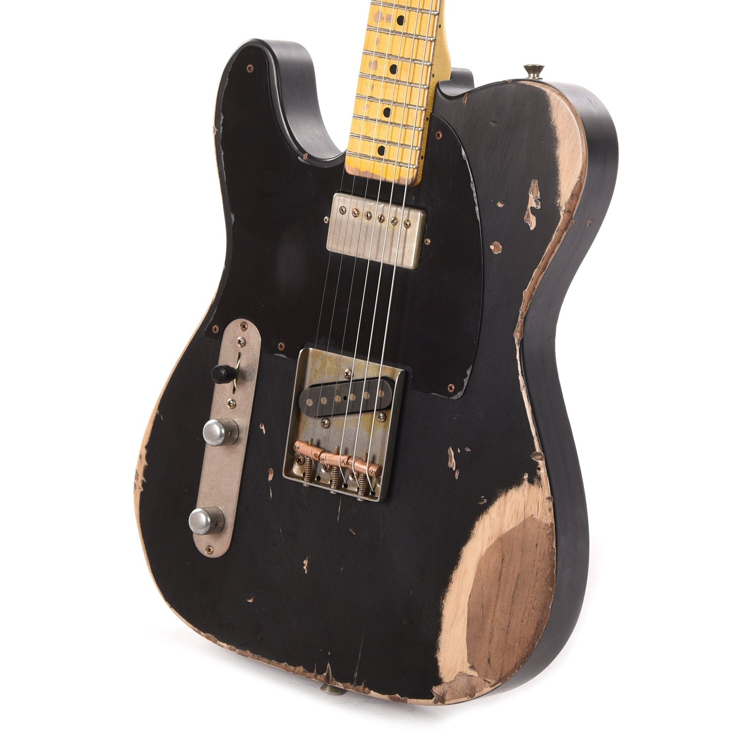 Nash T-52 HS LEFTY Black Heavy Relic w/1-Ply Black Pickguard, & Lollar Pickups Electric Guitars / Left-Handed