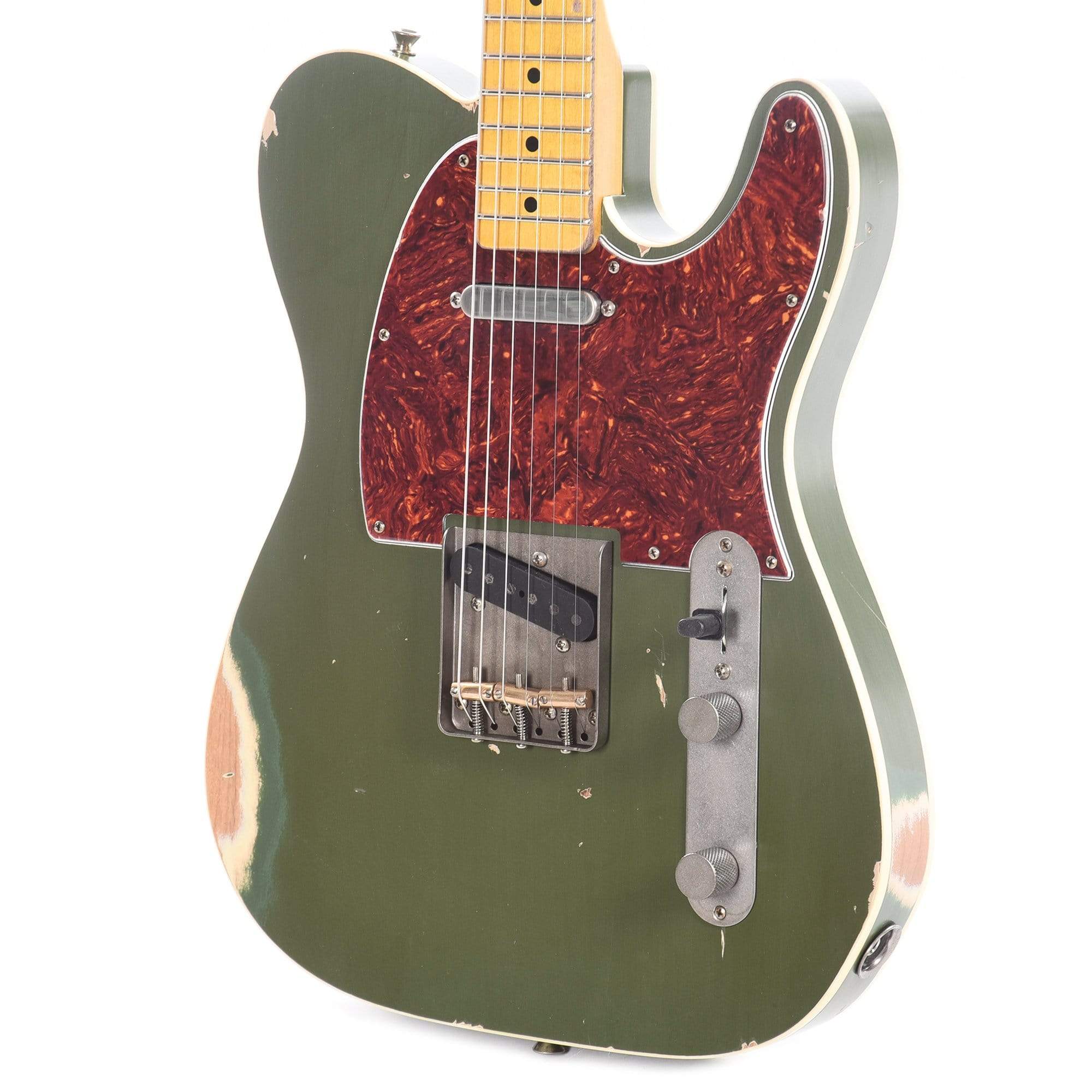 Nash T-63 Ash Army Green Medium Reilc Relic Double Bound w/4-Ply Tortoise Pickguard, & Lollar Pickups Electric Guitars / Semi-Hollow