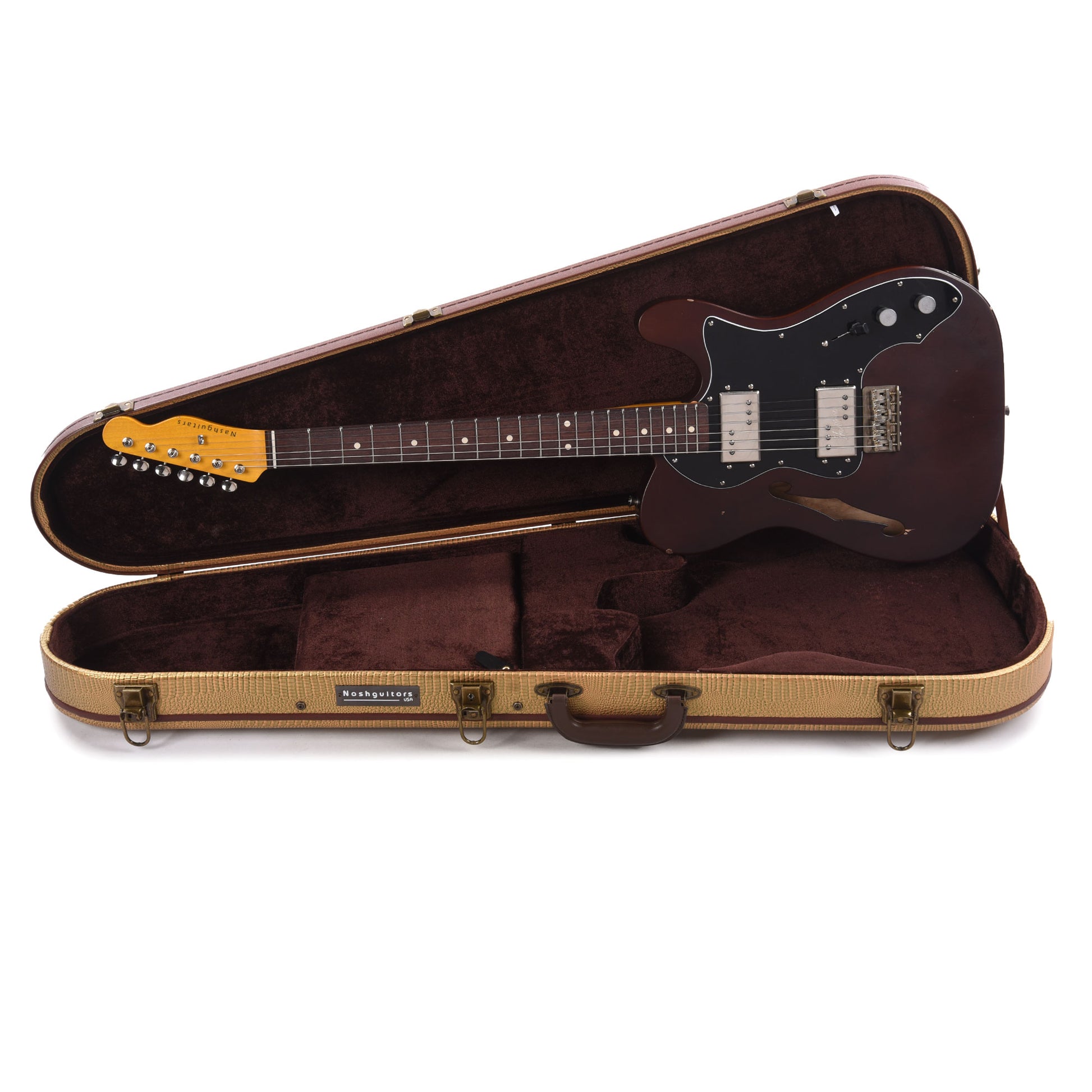 Nash T-72-TL Thinline Ash Mocha Light Relic Electric Guitars / Semi-Hollow