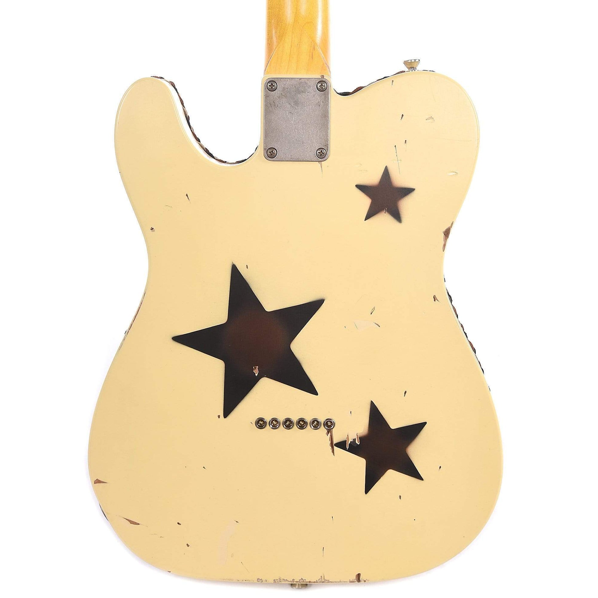 Nash Collector's Series #1 T "Cowboy" Vintage White w/Braided Leather Binding & Leather Pickguard Electric Guitars / Solid Body