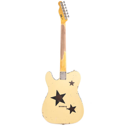 Nash Collector's Series #1 T "Cowboy" Vintage White w/Braided Leather Binding & Leather Pickguard Electric Guitars / Solid Body